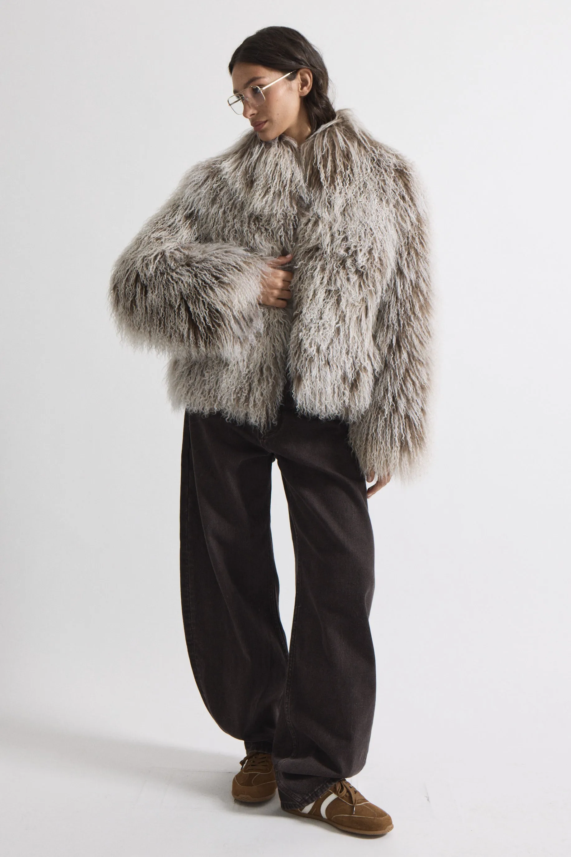 Rochelle Shearling Jacket sold by DUCIE