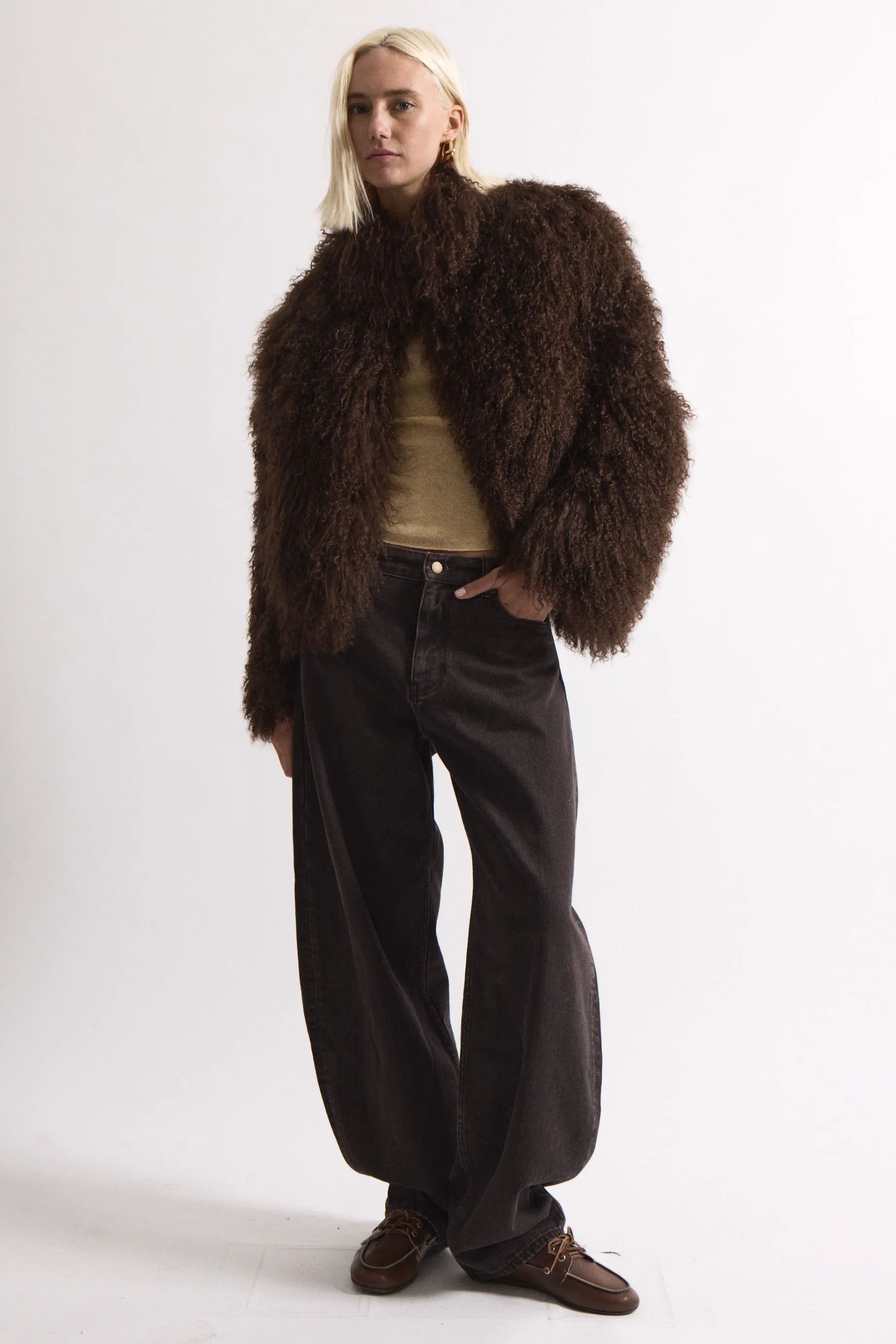 Rochelle Shearling Jacket sold by DUCIE