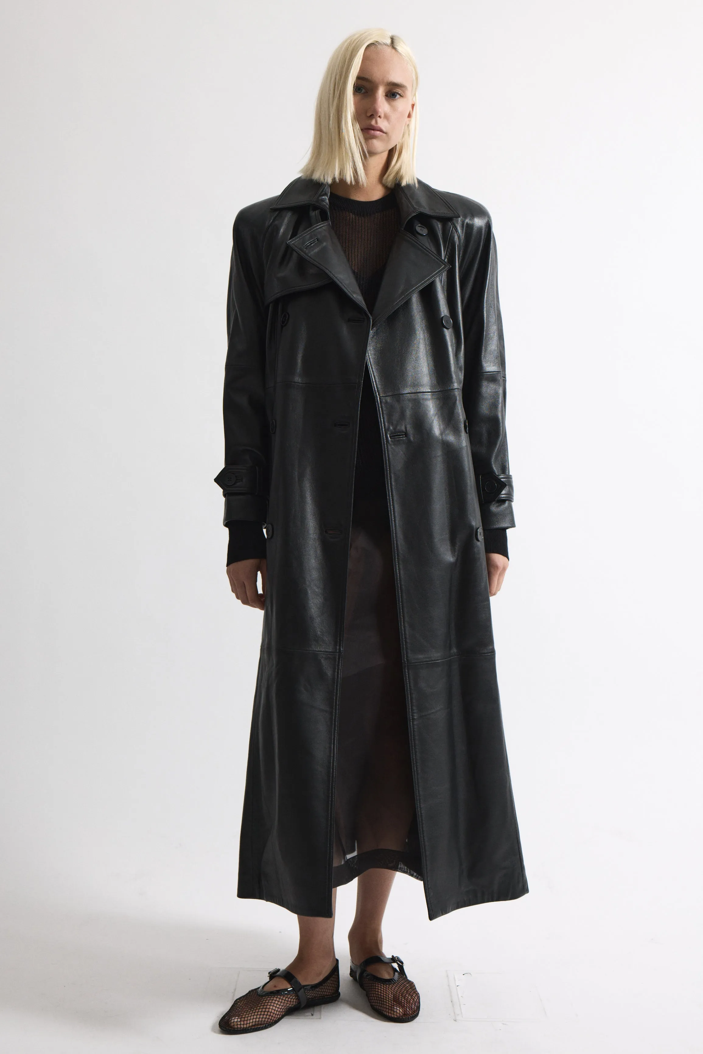 Corrin Leather Trench sold by DUCIE product image thumbnail 2