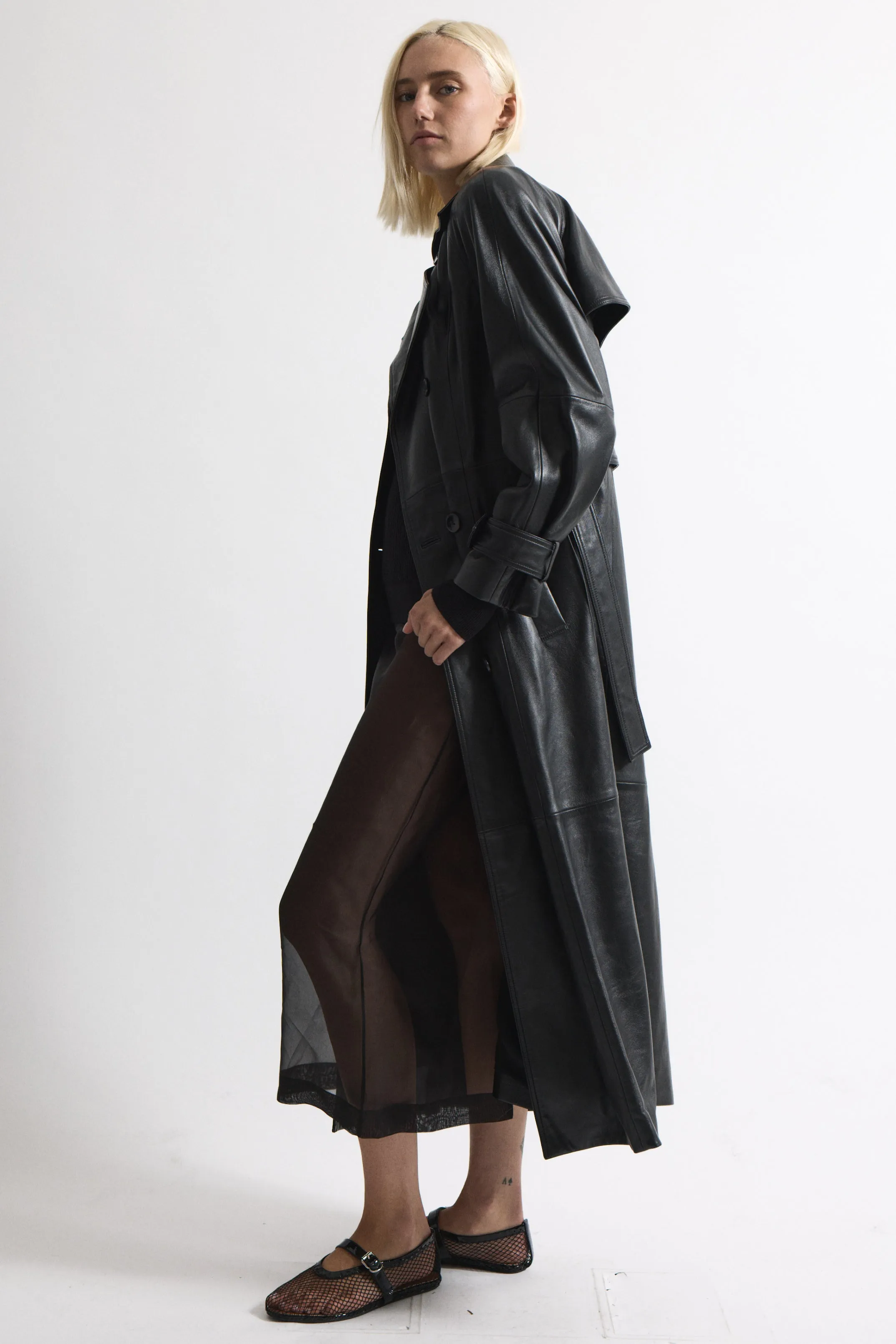 Corrin Leather Trench sold by DUCIE product image thumbnail 5