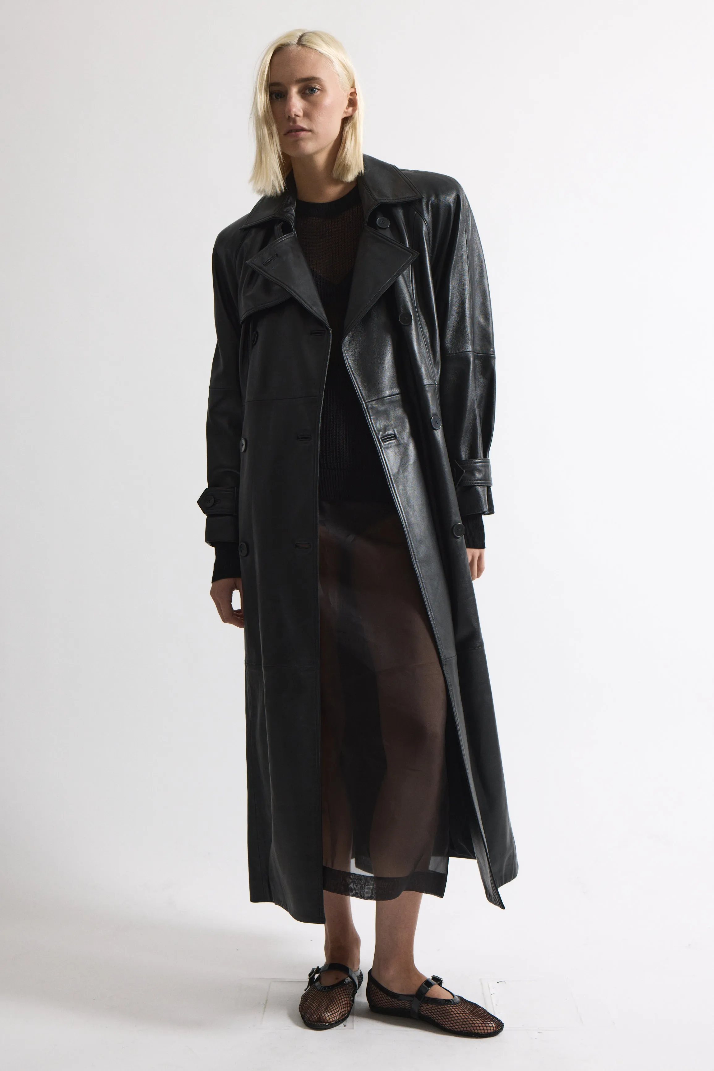 Corrin Leather Trench sold by DUCIE product image thumbnail 3