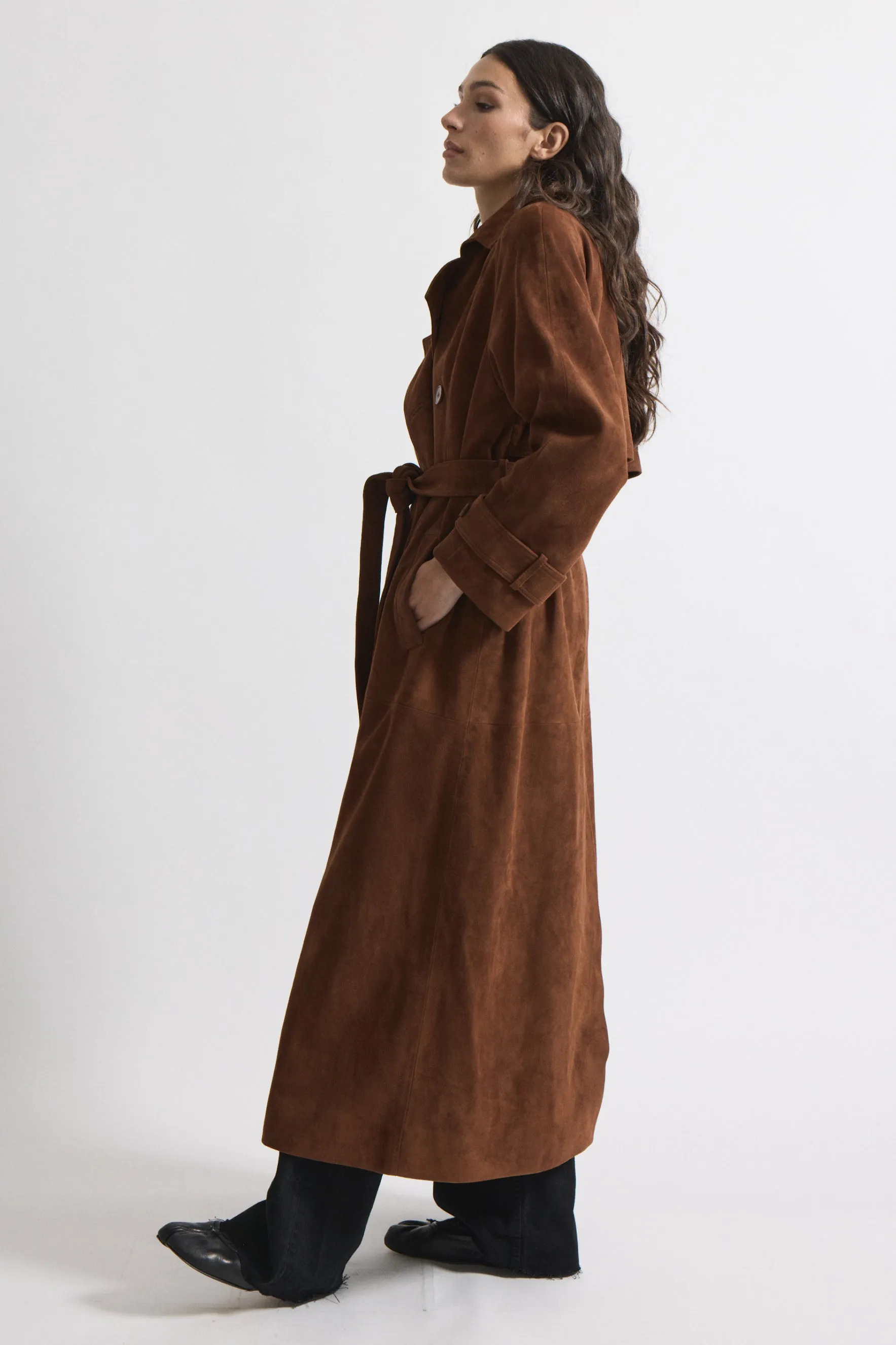 Corrin Suede Trench sold by DUCIE product image thumbnail 5
