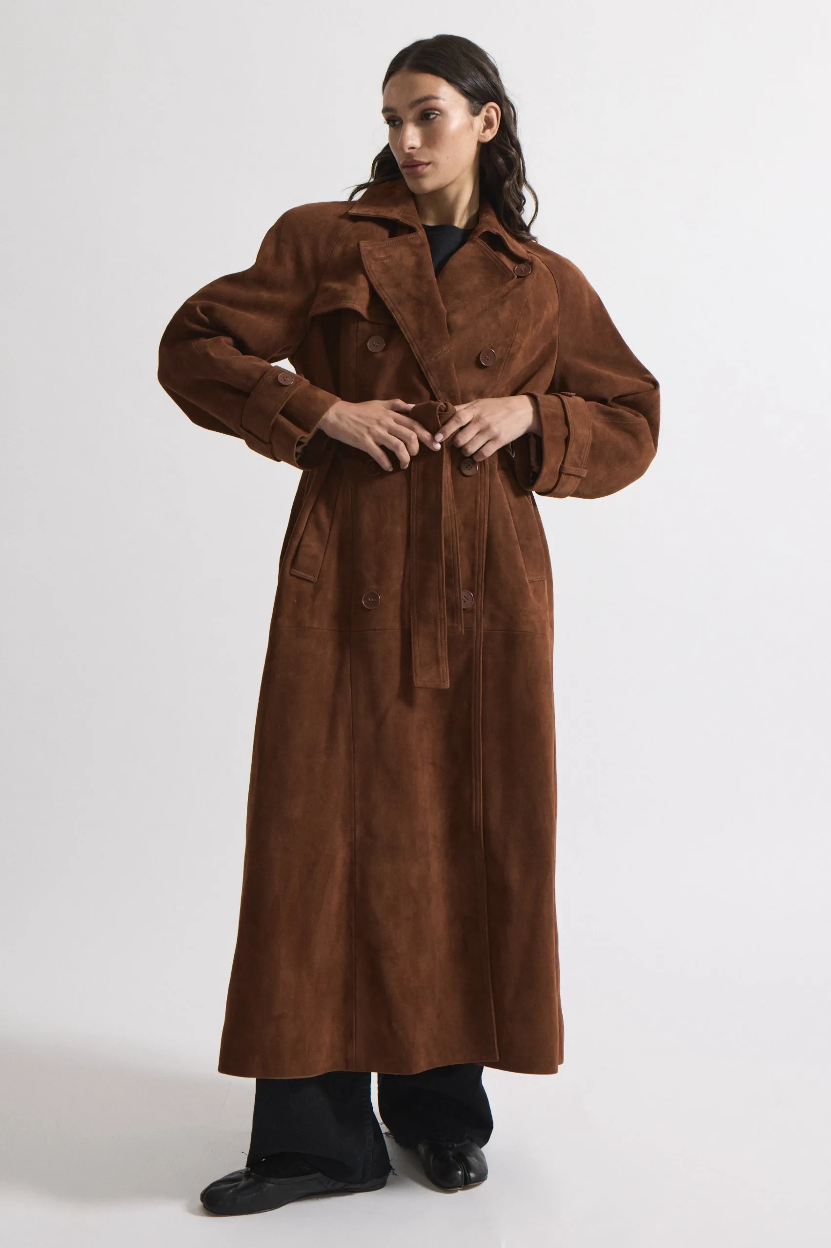 Corrin Suede Trench sold by DUCIE product image thumbnail 3