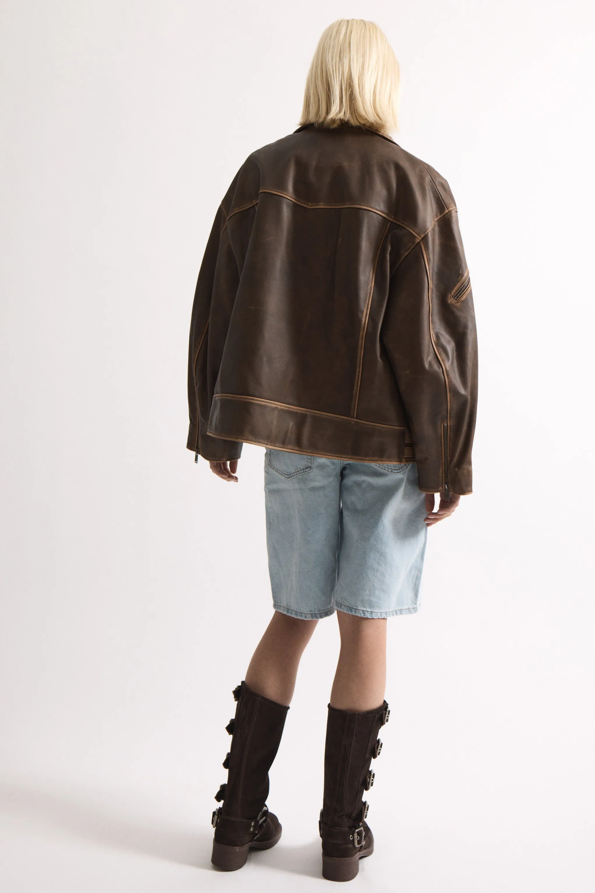 Samantha Leather Jacket sold by DUCIE product image thumbnail 3