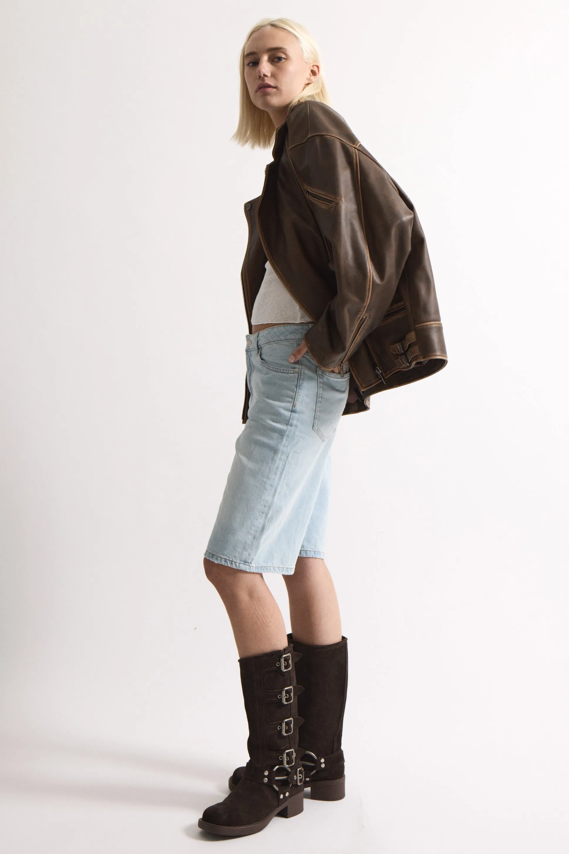 Samantha Leather Jacket sold by DUCIE product image thumbnail 4