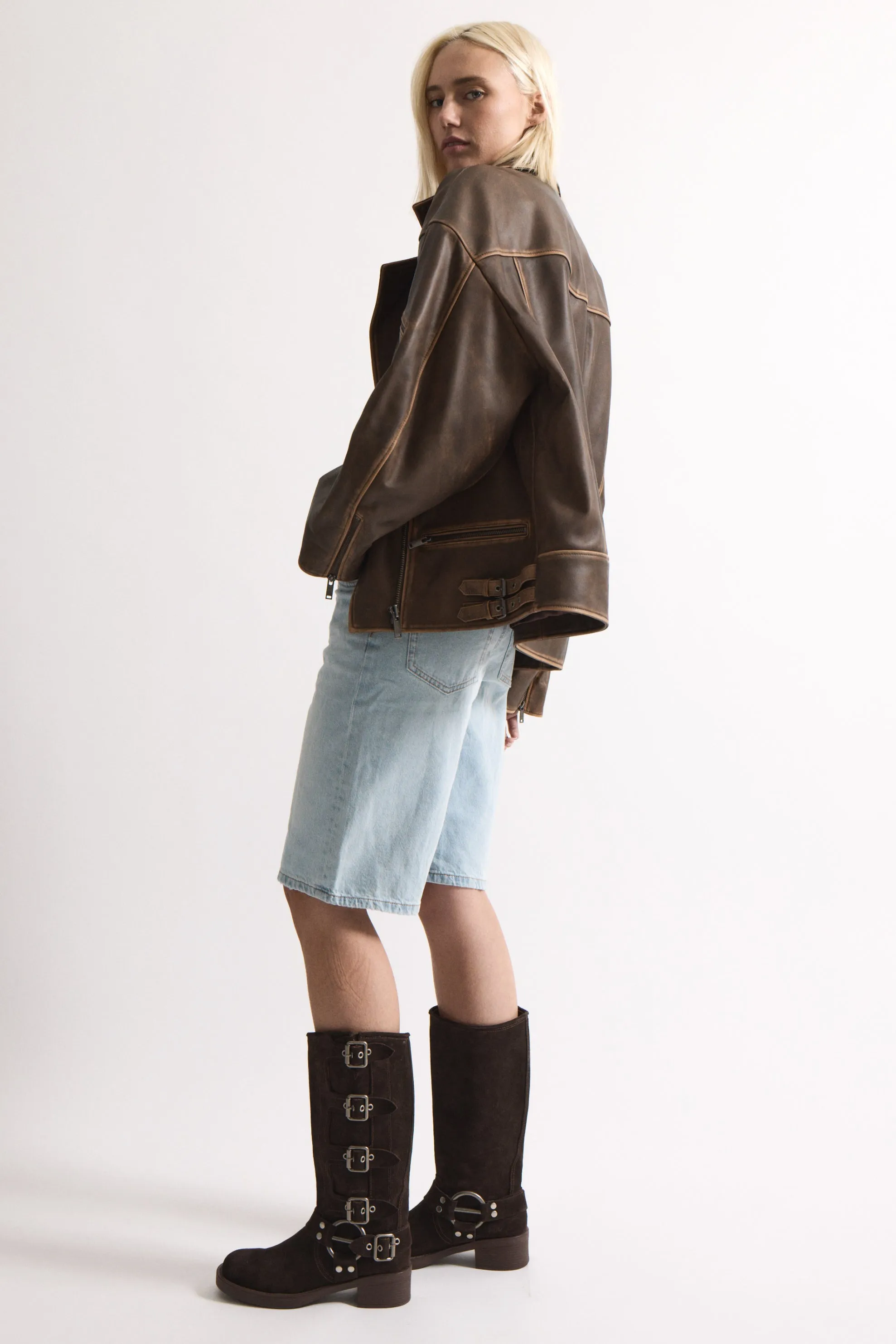 Samantha Leather Jacket sold by DUCIE product image thumbnail 2