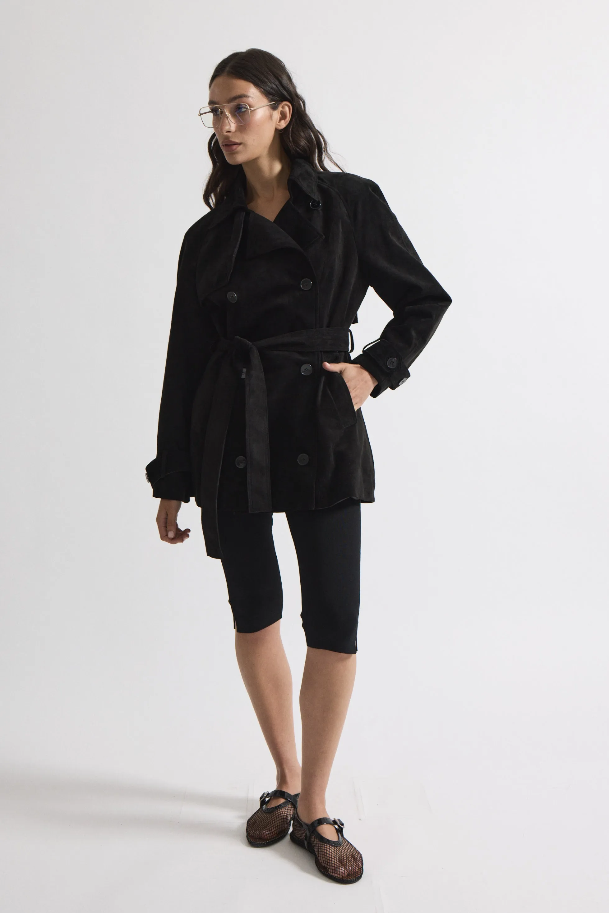 Lisa Suede Belted Jacket sold by DUCIE product image thumbnail 3