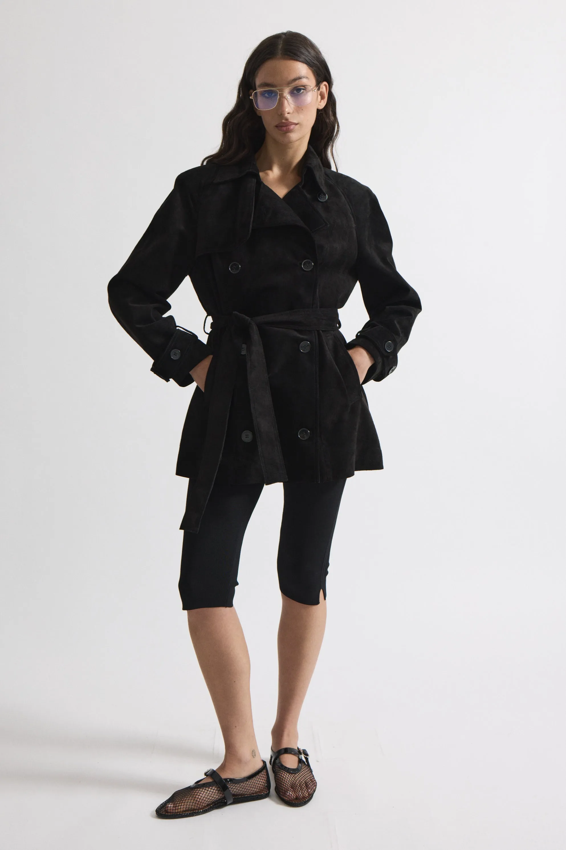 Lisa Suede Belted Jacket sold by DUCIE product image thumbnail 2