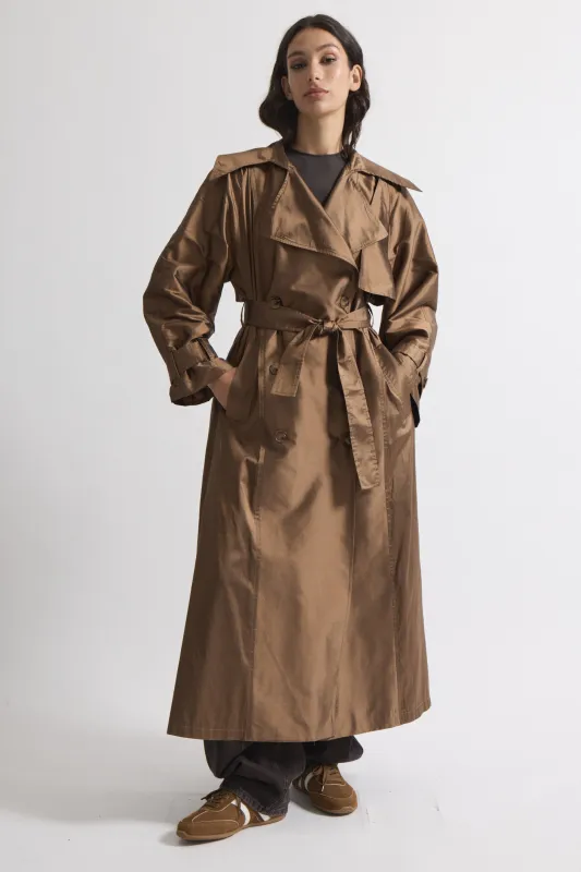 Corina Silk Trench sold by DUCIE