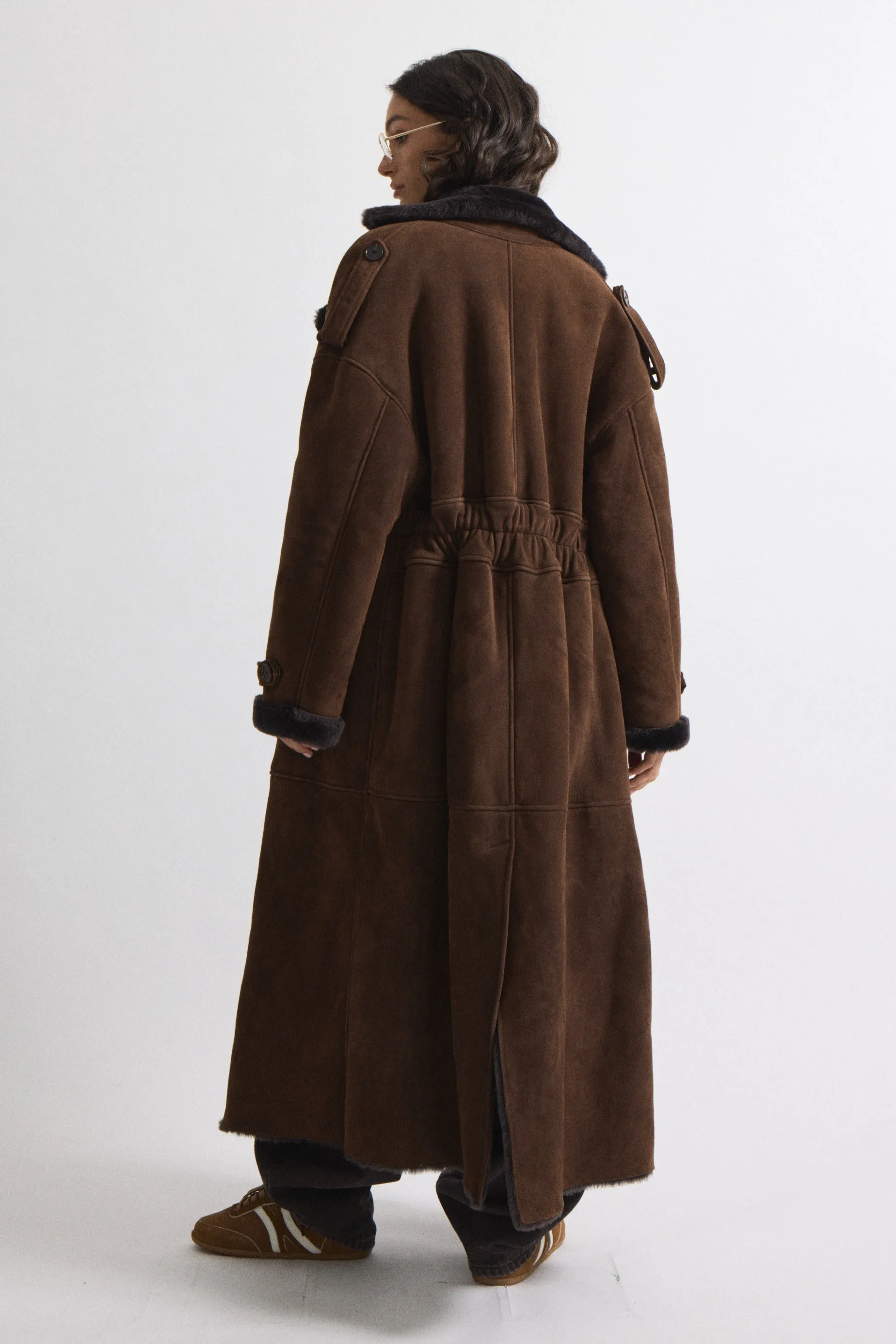 Evander Shearling Maxi Coat sold by DUCIE product image thumbnail 5