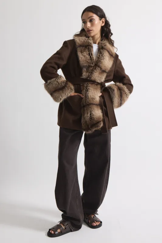 Tia Short Coat sold by DUCIE