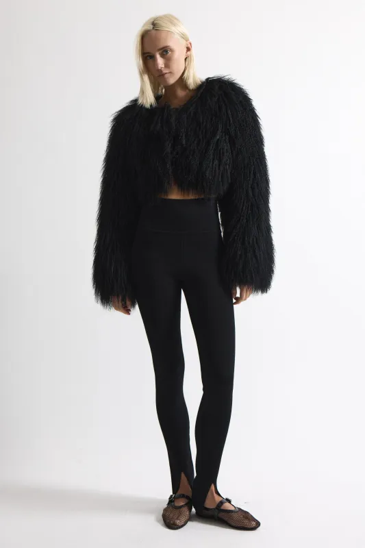 Becca Cropped Shearling Jacket sold by DUCIE