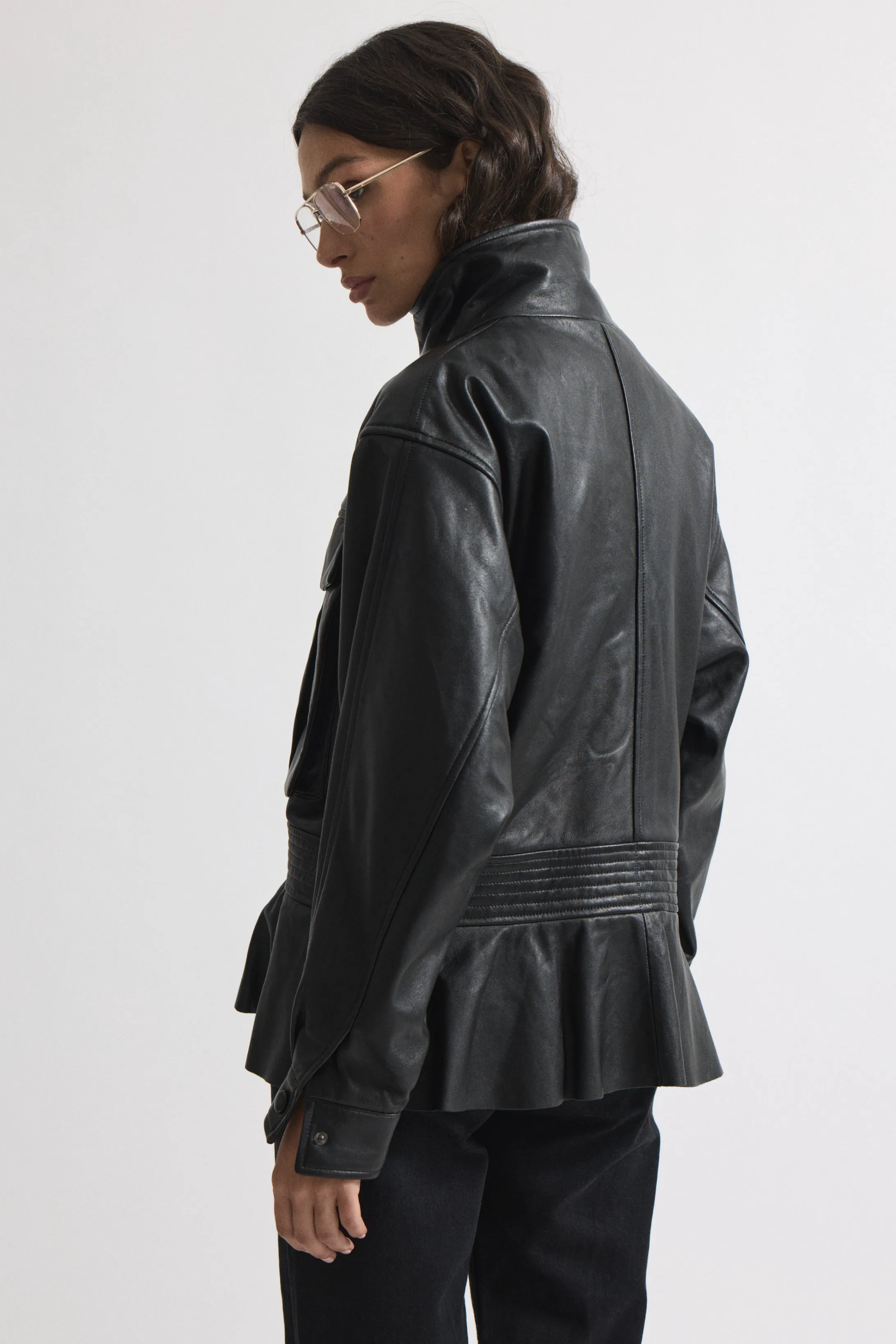 Hazel Leather Jacket sold by DUCIE product image thumbnail 5