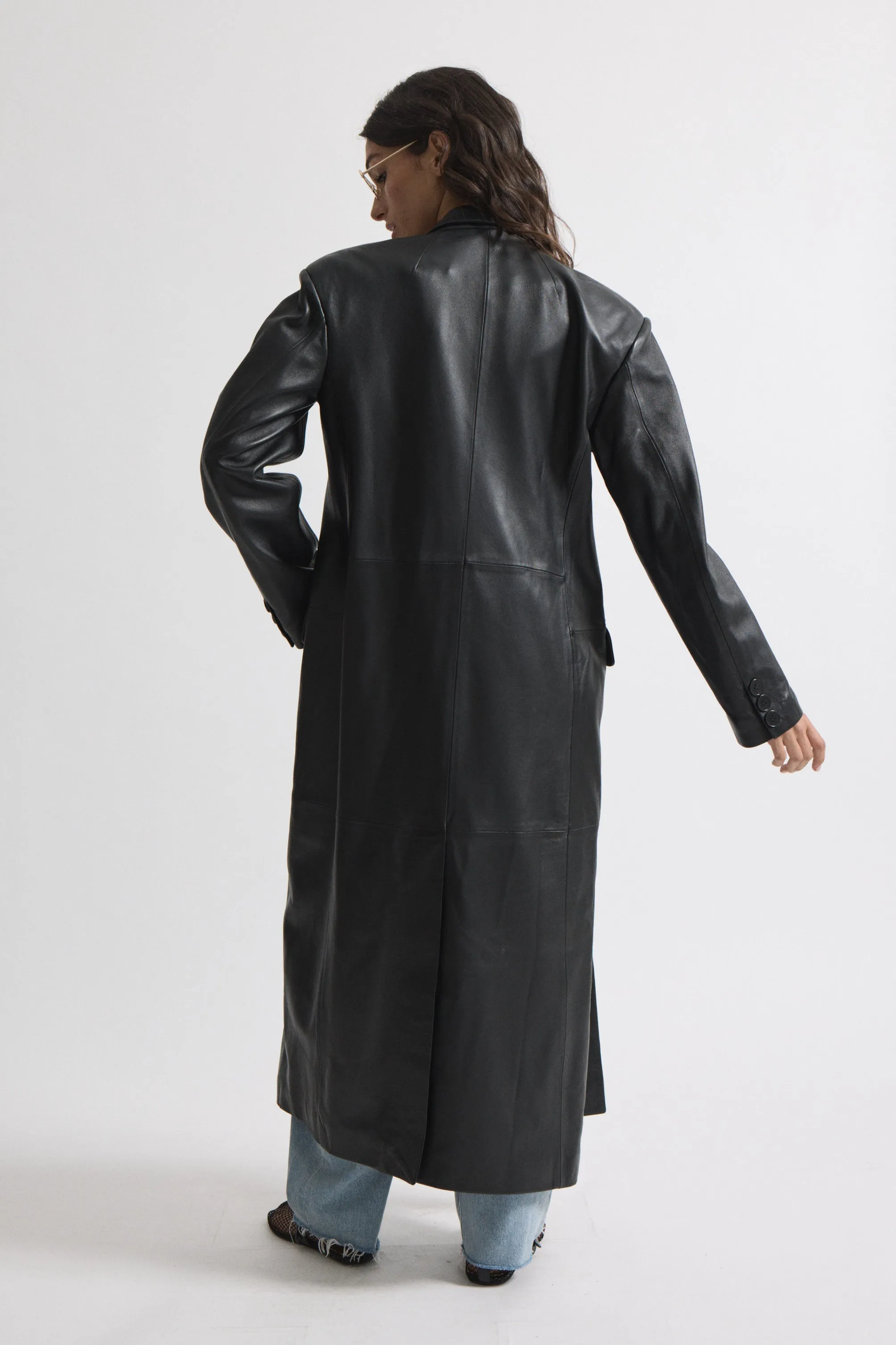 Aggie Leather Trench sold by DUCIE product image thumbnail 4