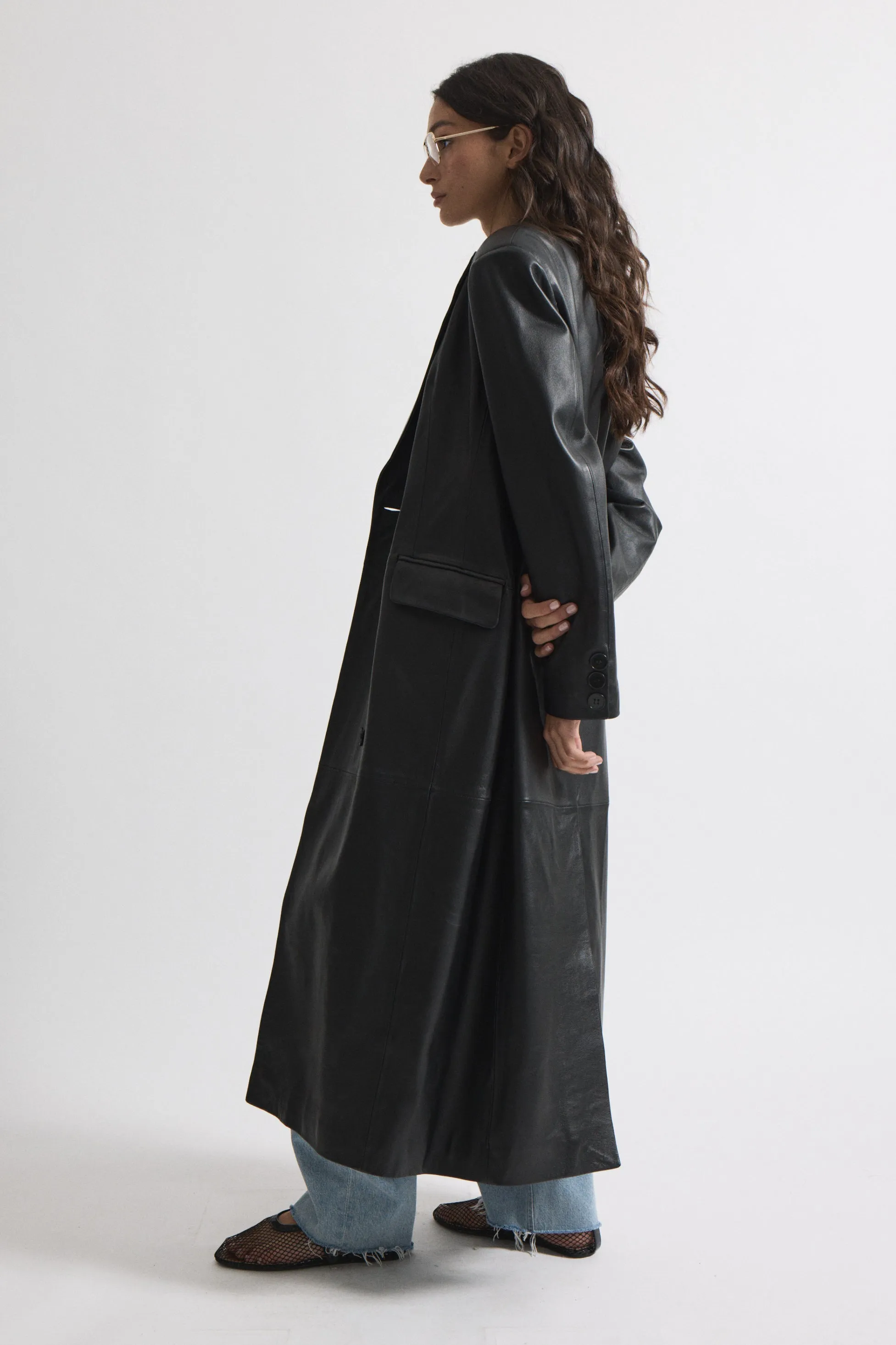 Aggie Leather Trench sold by DUCIE product image thumbnail 3