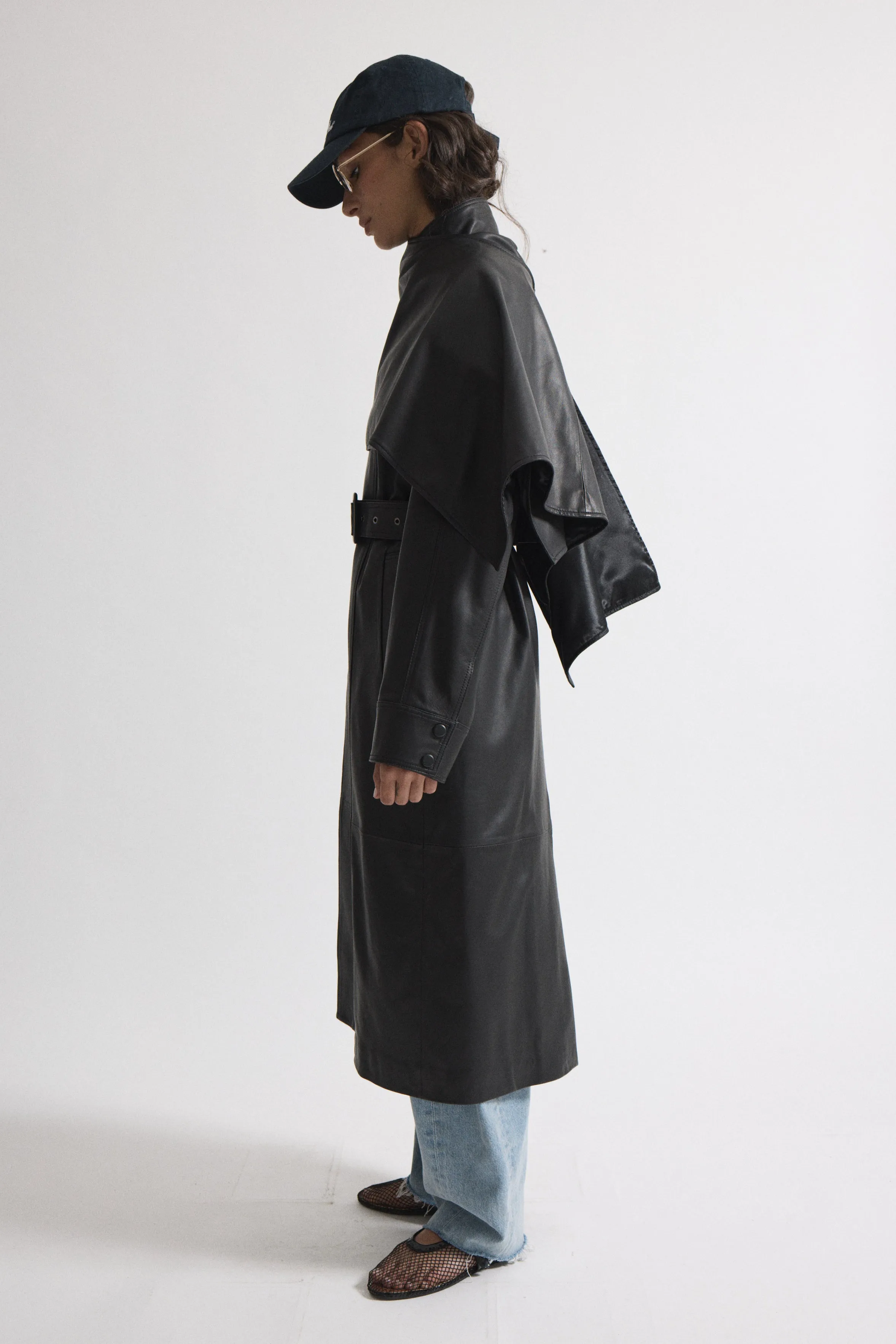 Nina Leather Coat sold by DUCIE product image thumbnail 2