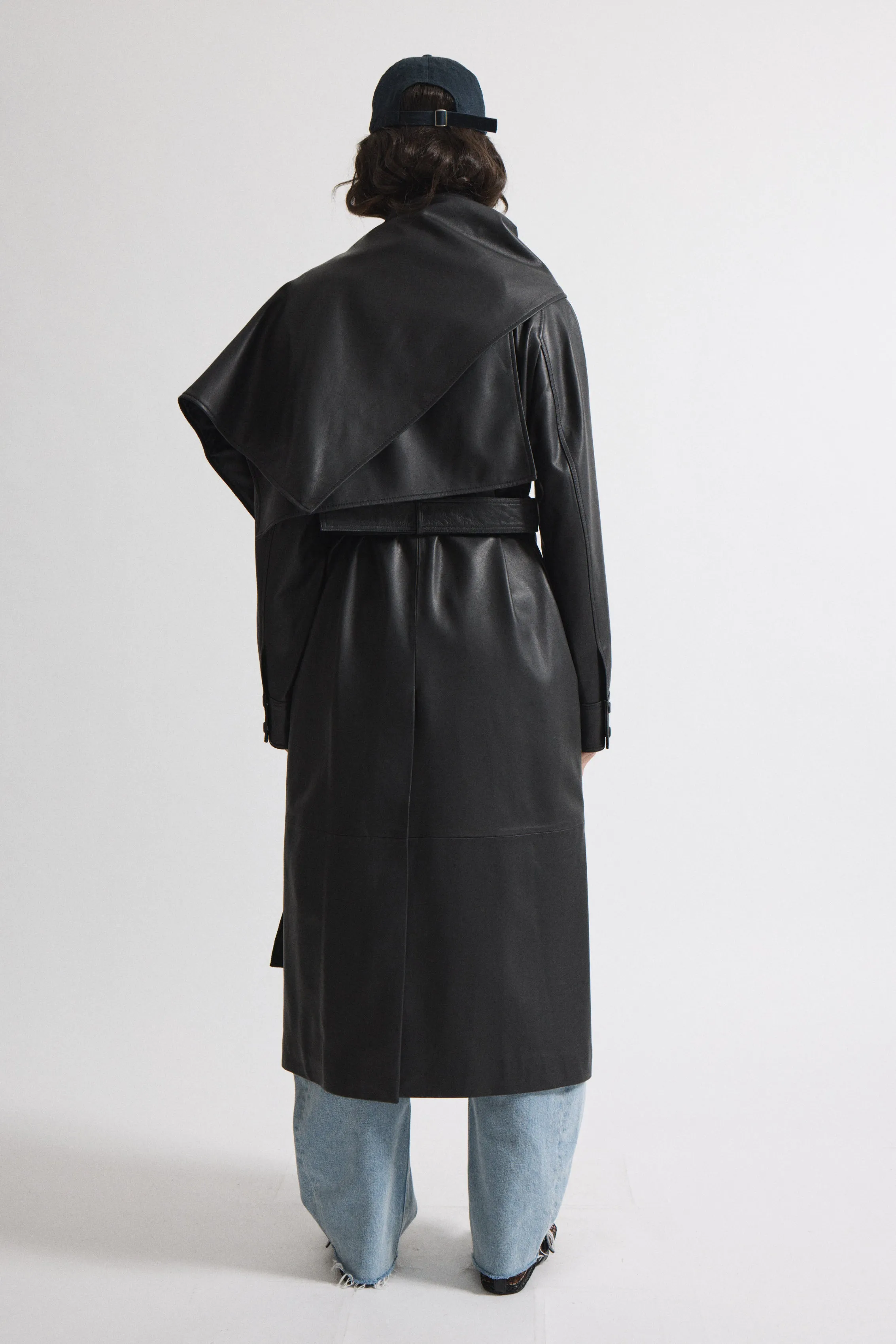 Nina Leather Coat sold by DUCIE product image thumbnail 4