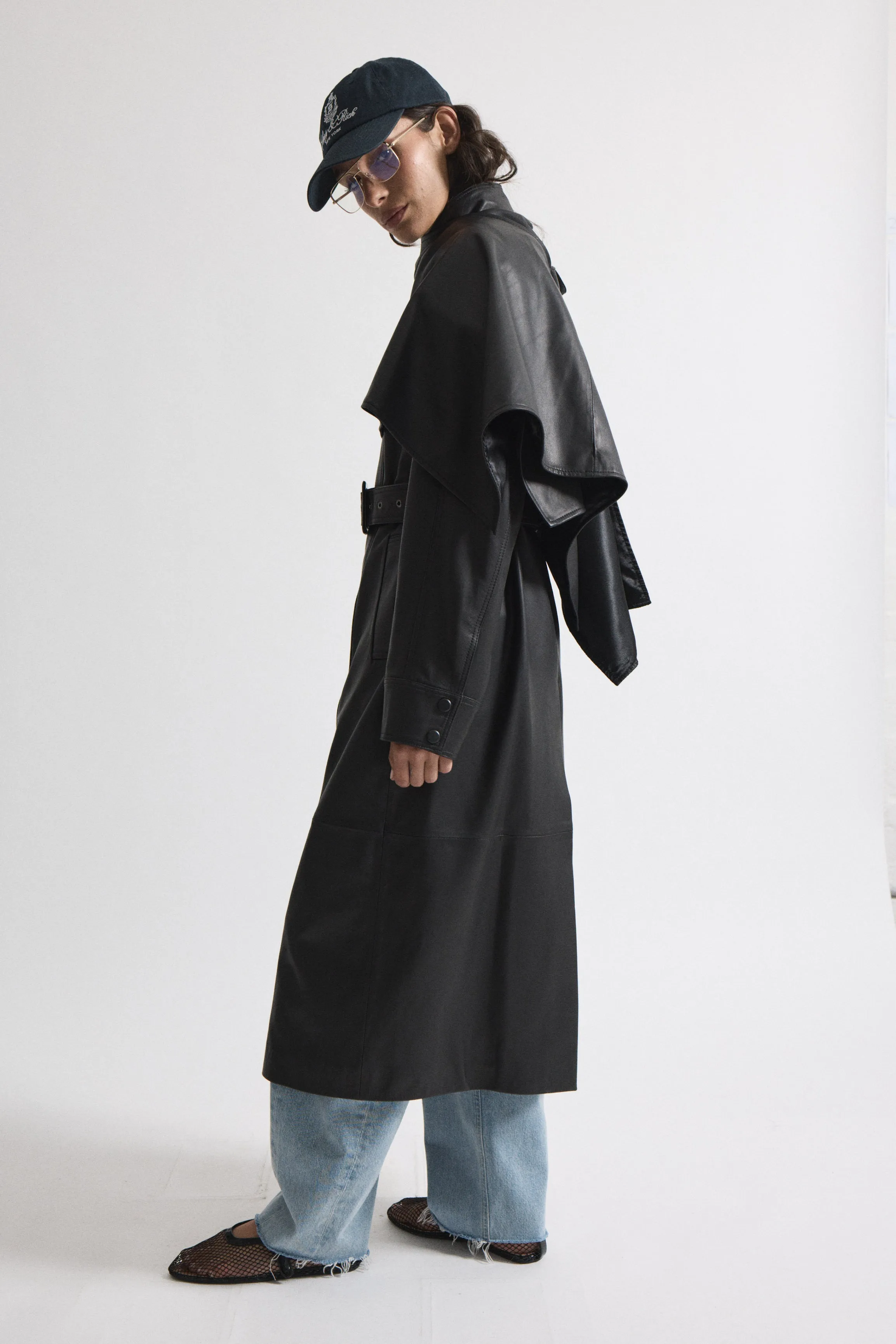 Nina Leather Coat sold by DUCIE product image thumbnail 3