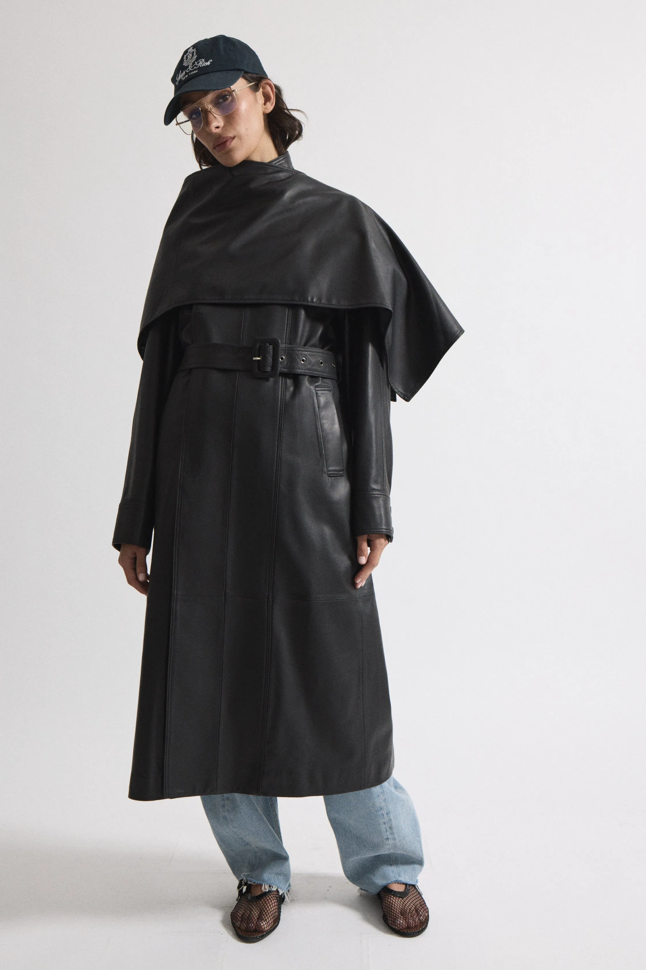 Nina Leather Coat sold by DUCIE