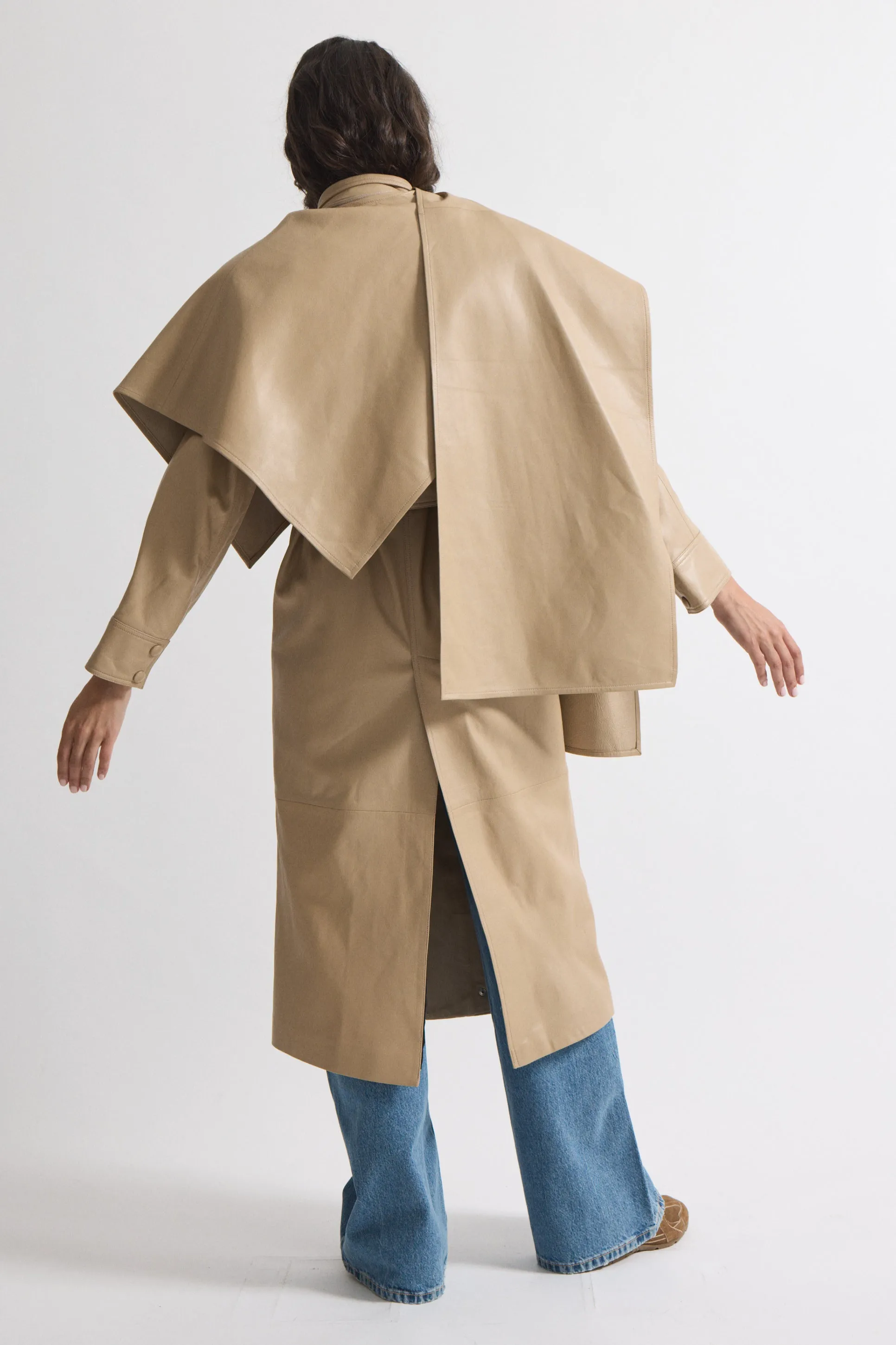 Nina Leather Coat sold by DUCIE product image thumbnail 5