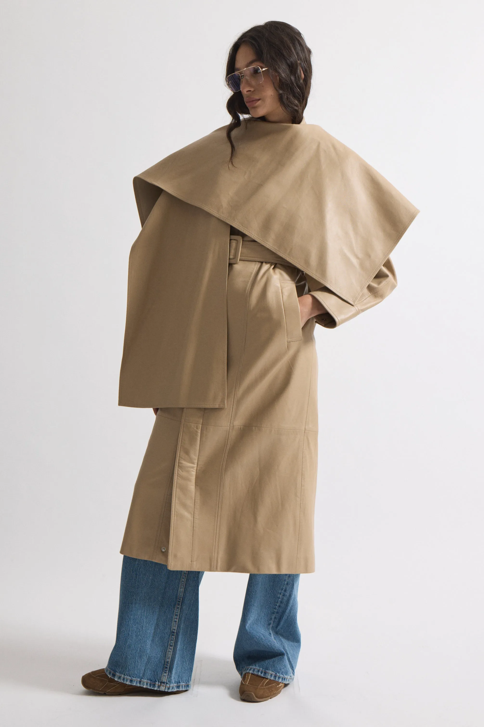 Nina Leather Coat sold by DUCIE product image thumbnail 2