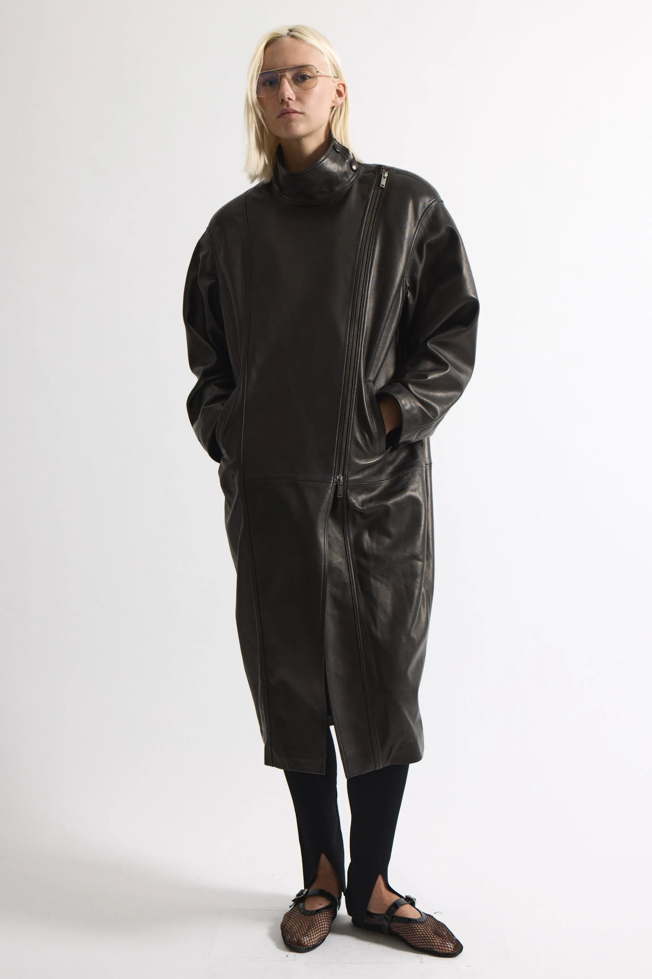Layla Leather Coat sold by DUCIE product image thumbnail 3