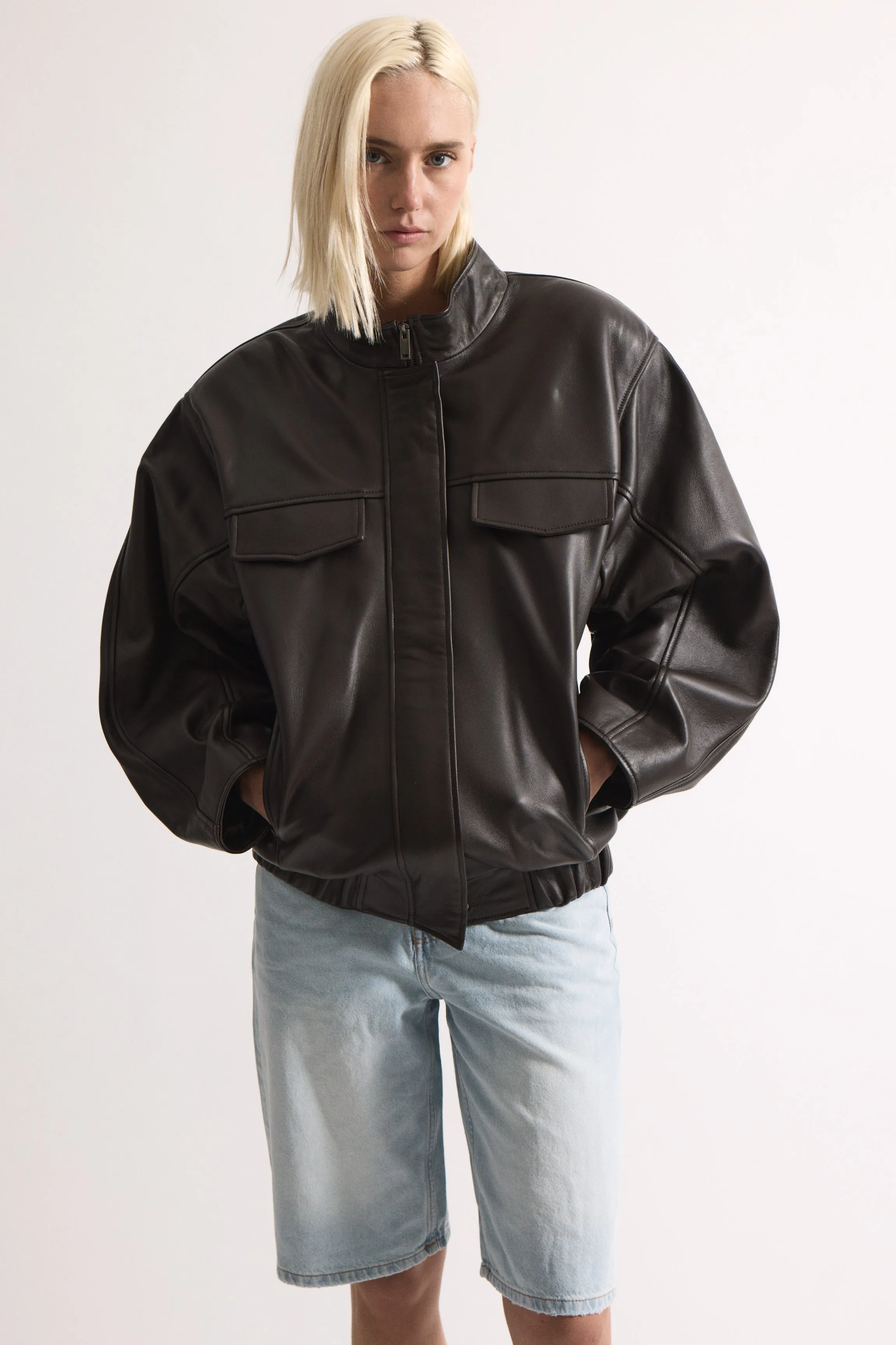 Lira Leather Jacket sold by DUCIE product image thumbnail 5
