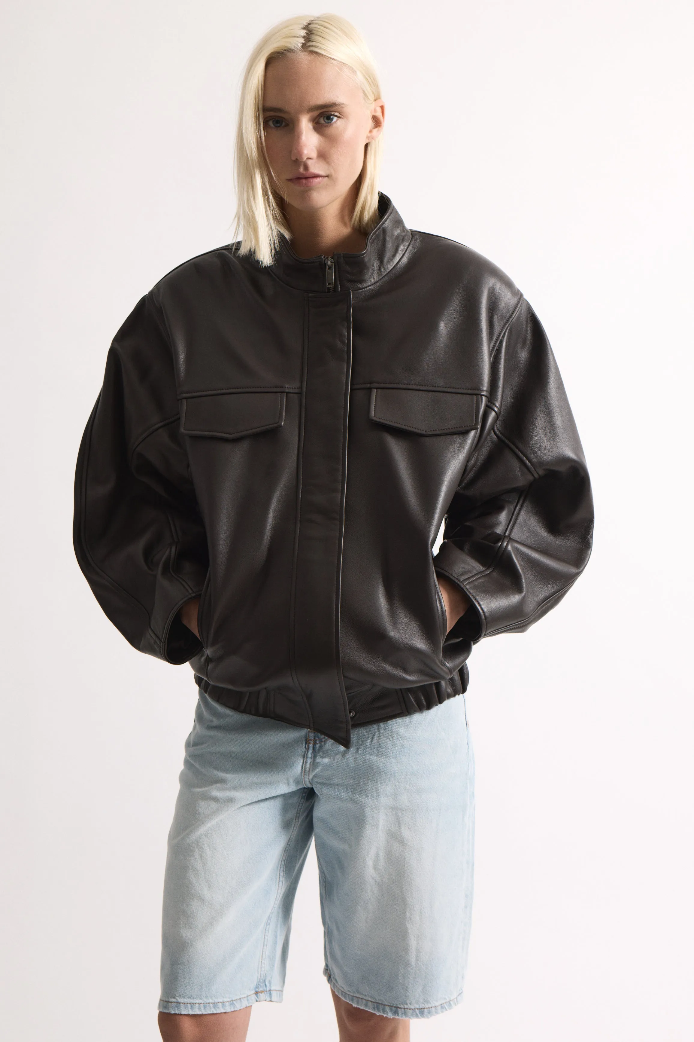 Lira Leather Jacket sold by DUCIE product image thumbnail 4