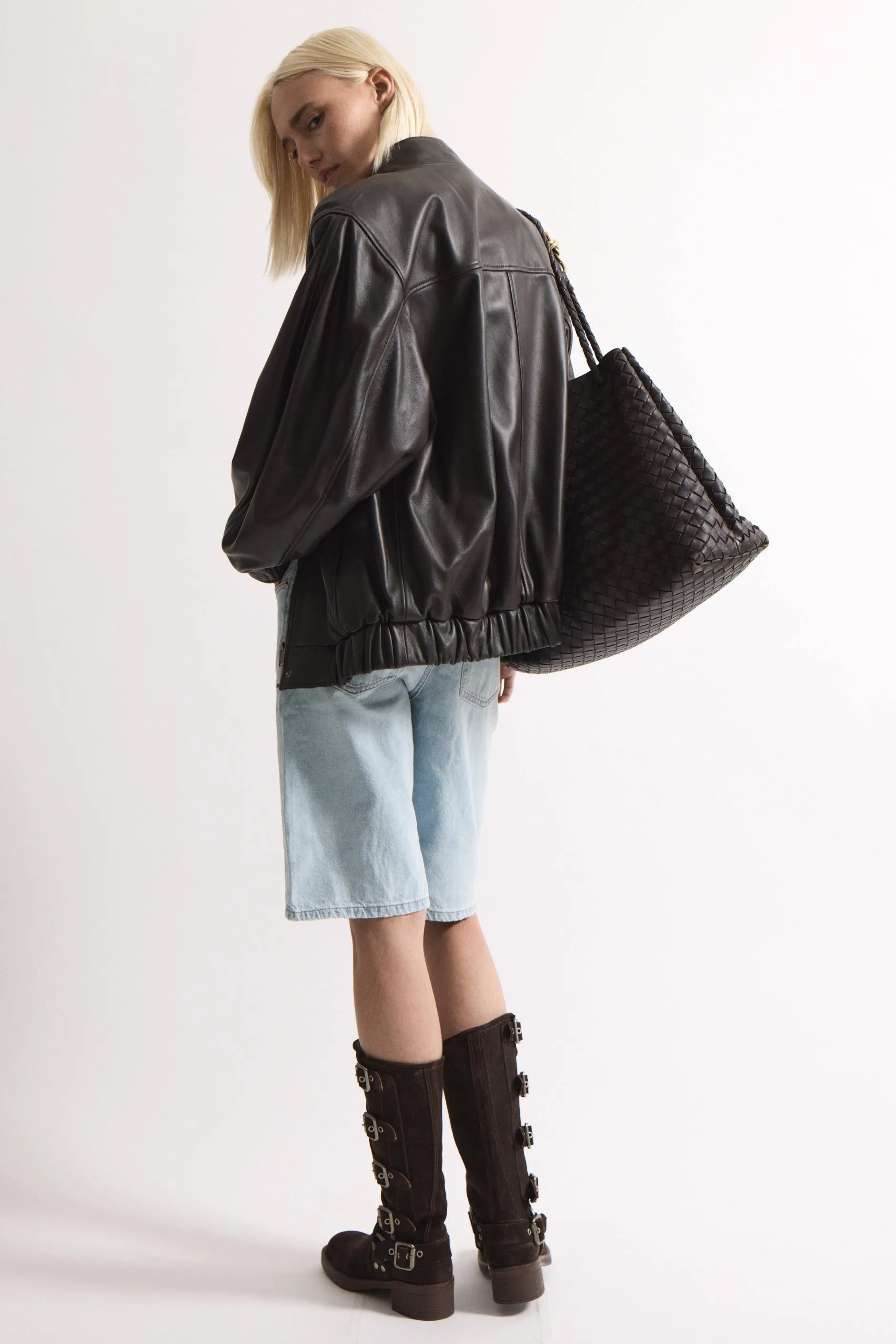 Lira Leather Jacket sold by DUCIE product image thumbnail 3