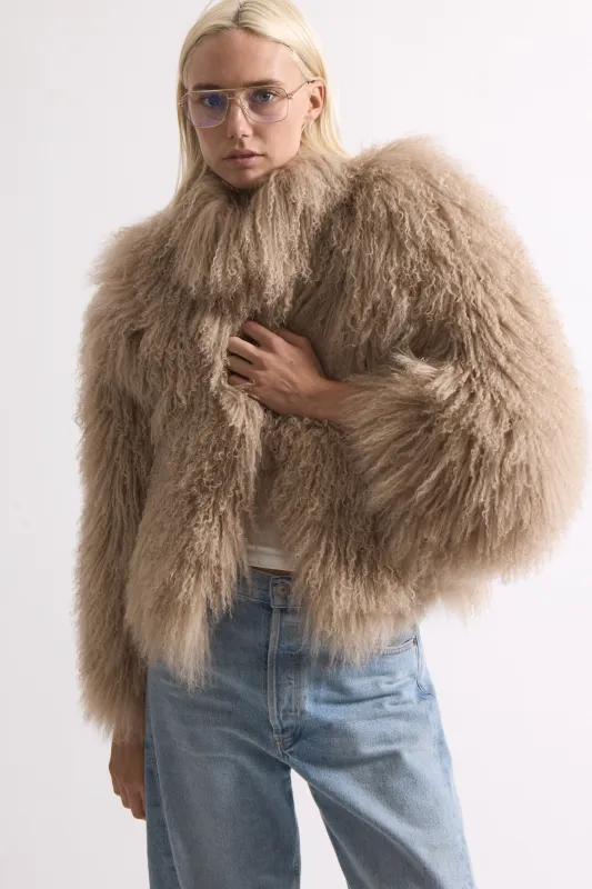 Rochelle Shearling Jacket sold by DUCIE
