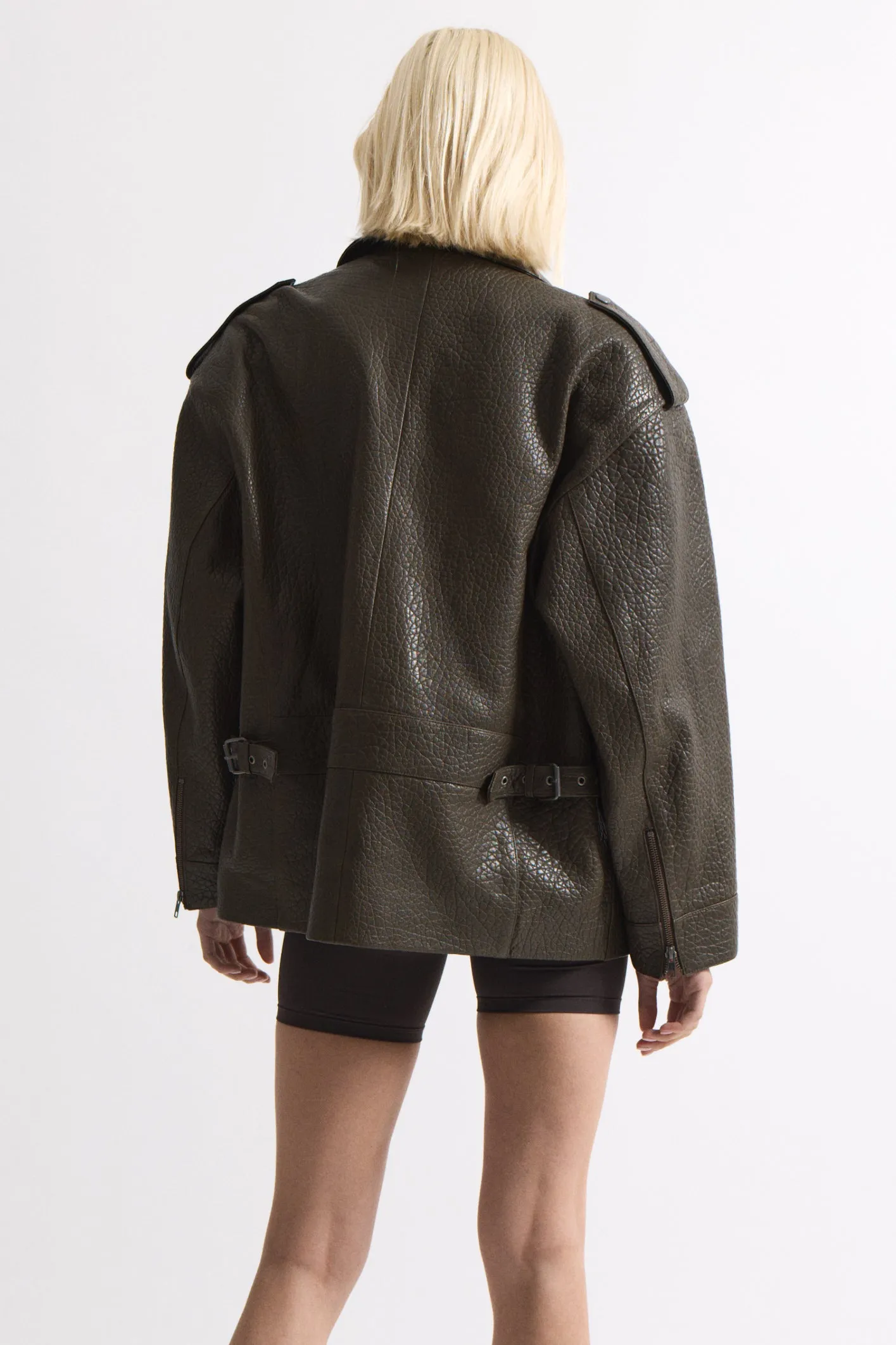 Opal Leather Jacket sold by DUCIE product image thumbnail 4