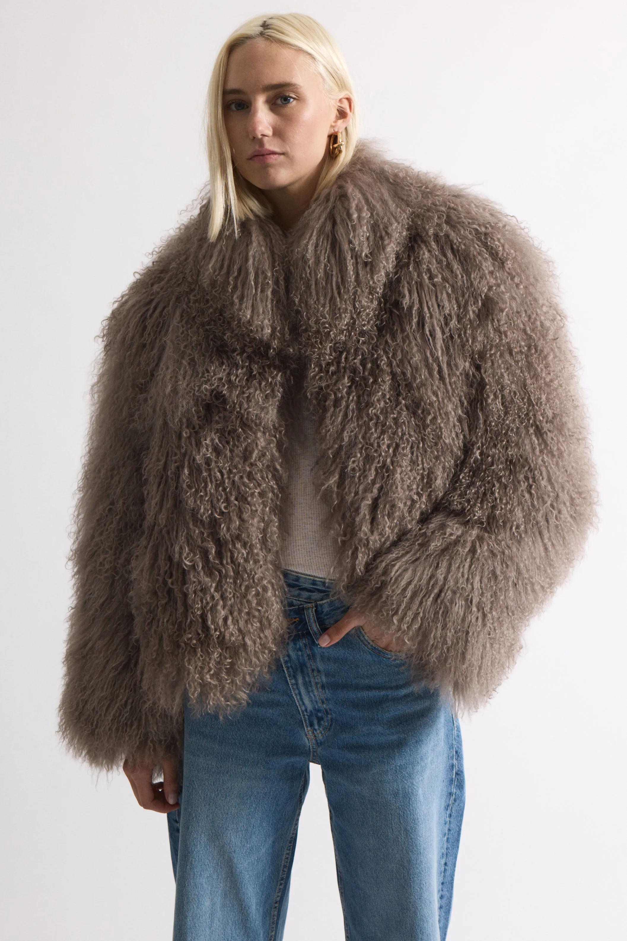 Rochelle Shearling Jacket sold by DUCIE