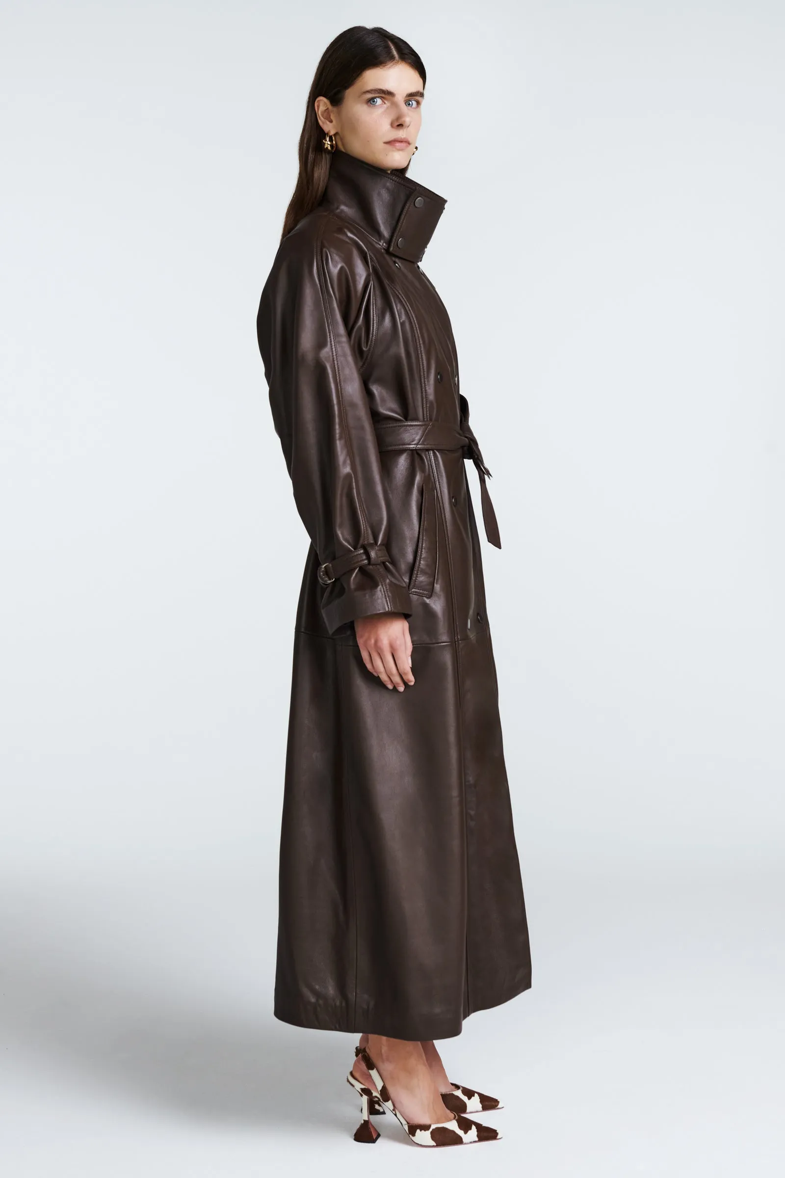 Ivy Leather Trench Coat sold by DUCIE product image thumbnail 4