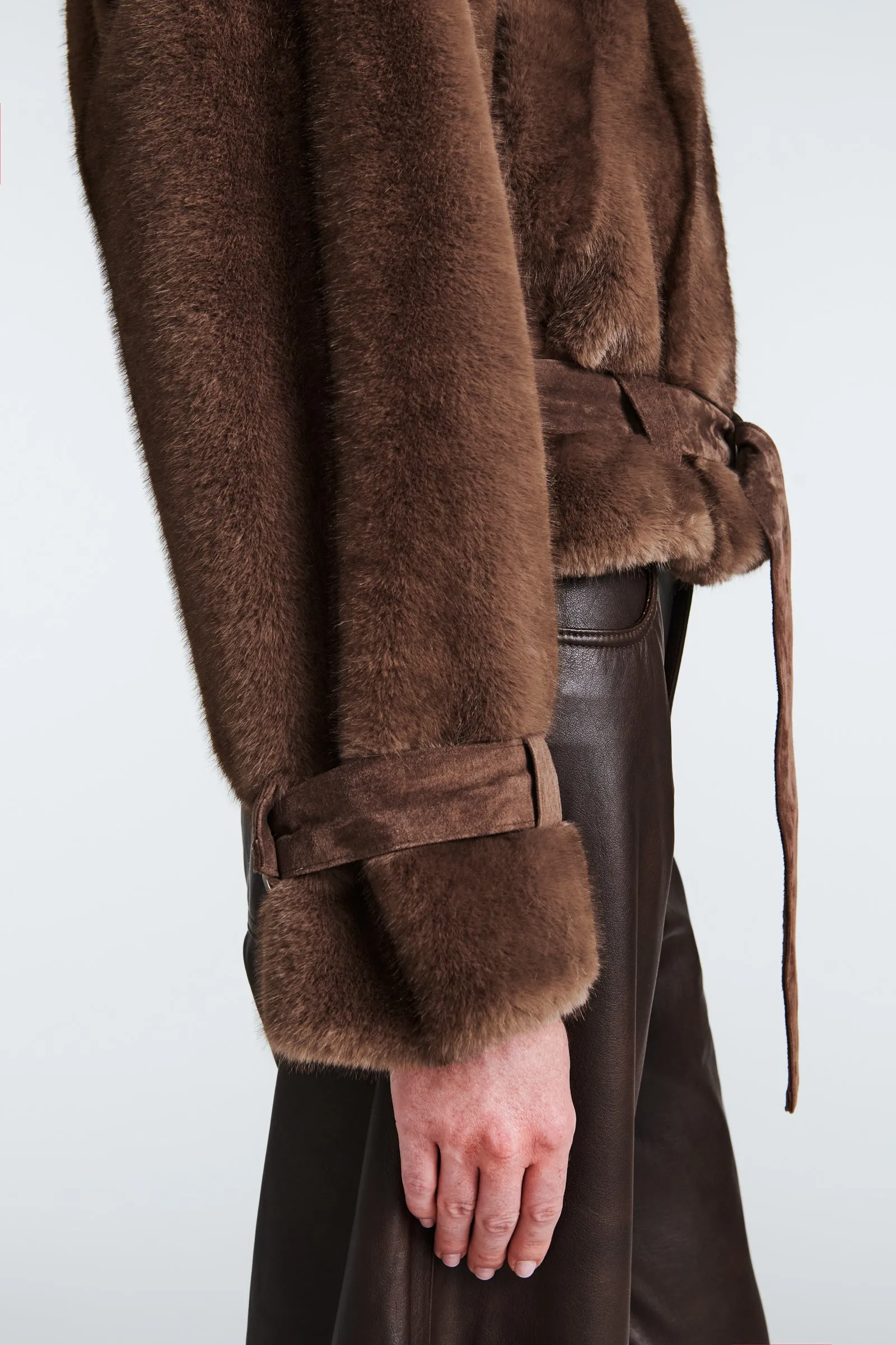 Aurora Faux Fur & Shearling Jacket sold by DUCIE product image thumbnail 5