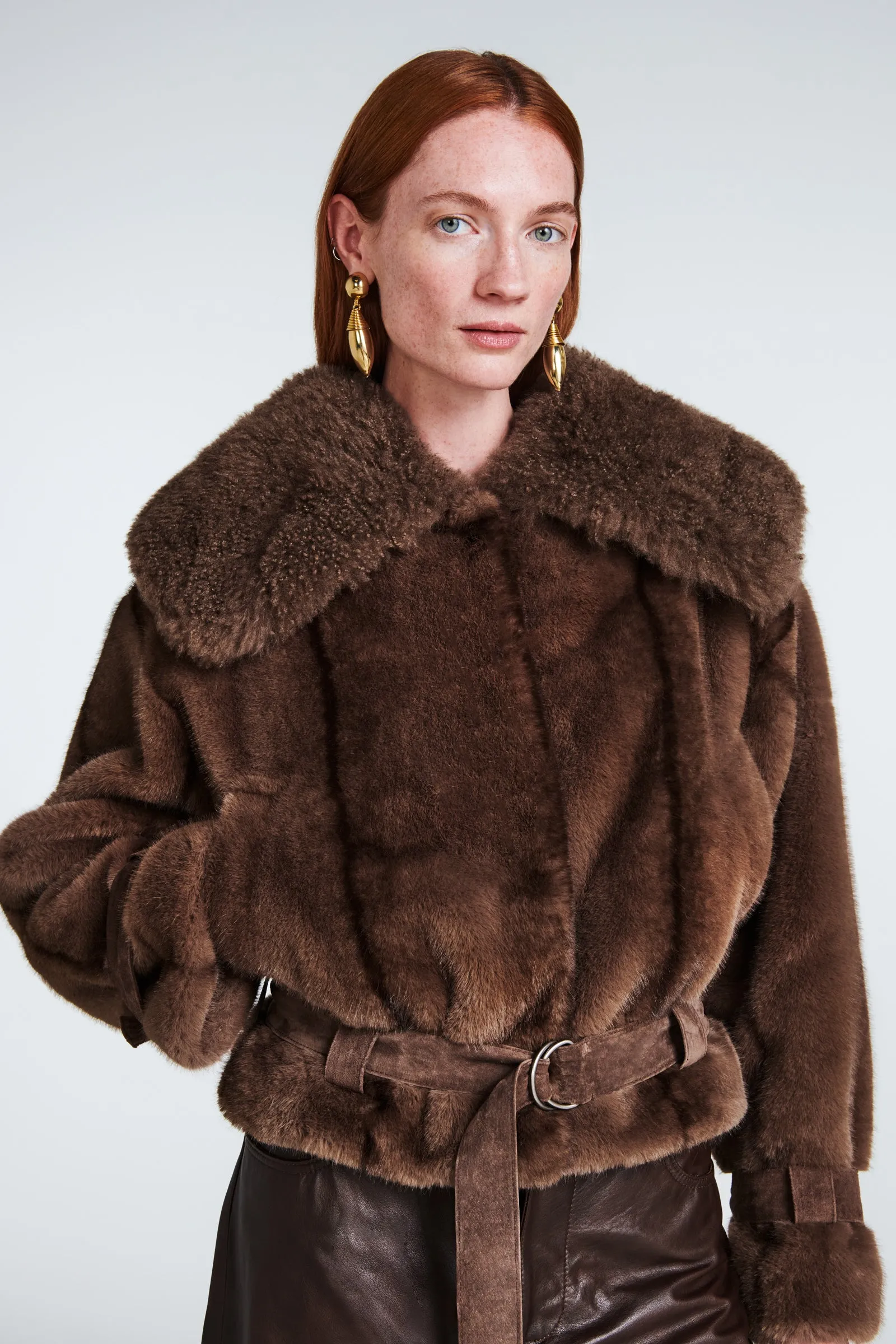 Aurora Faux Fur & Shearling Jacket sold by DUCIE product image thumbnail 2