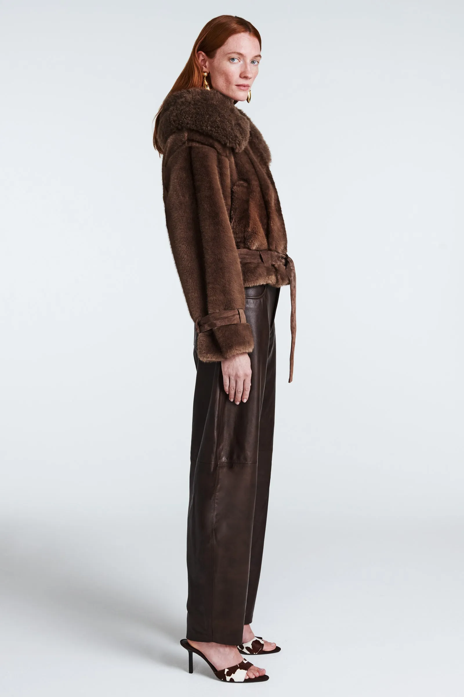 Aurora Faux Fur & Shearling Jacket sold by DUCIE product image thumbnail 4