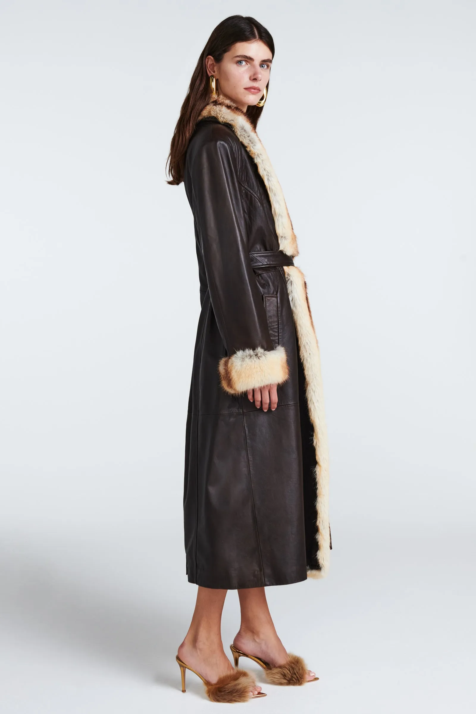 Freya Leather and Fur Coat sold by DUCIE product image thumbnail 5