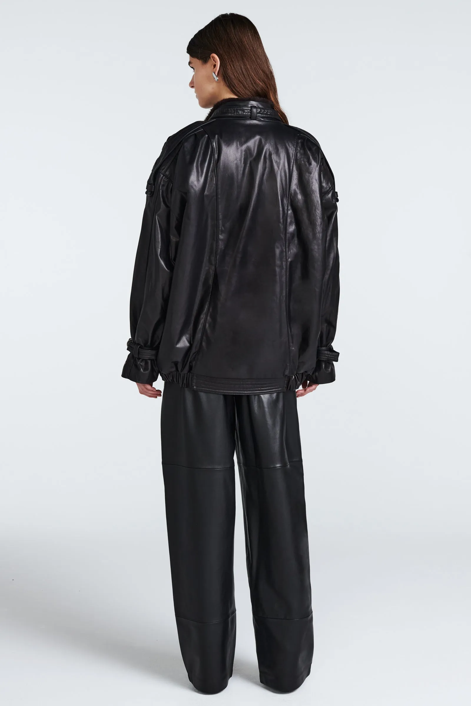 Elsie Leather Jacket sold by DUCIE product image thumbnail 3