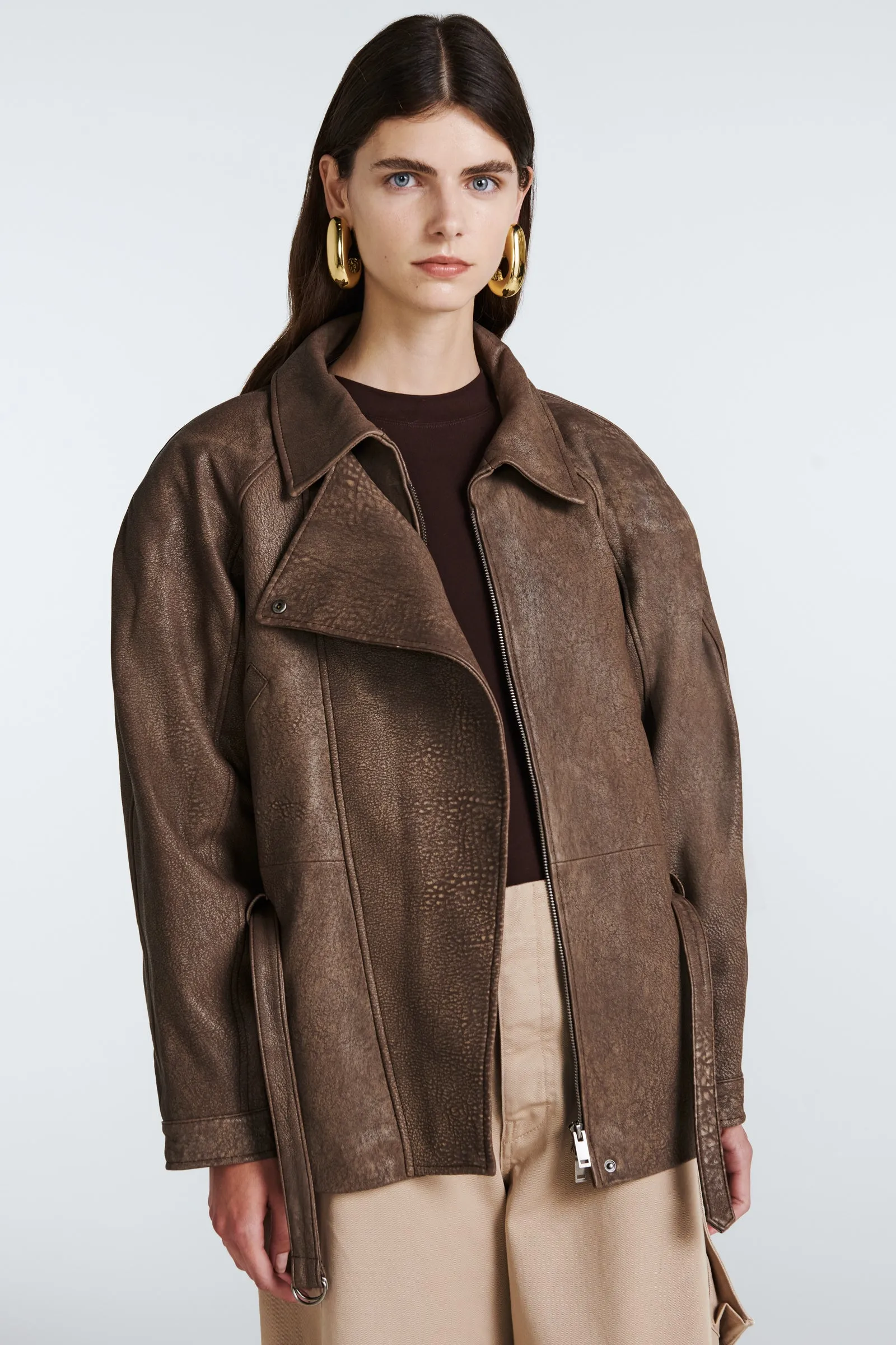 Martha Leather Jacket sold by DUCIE product image thumbnail 4
