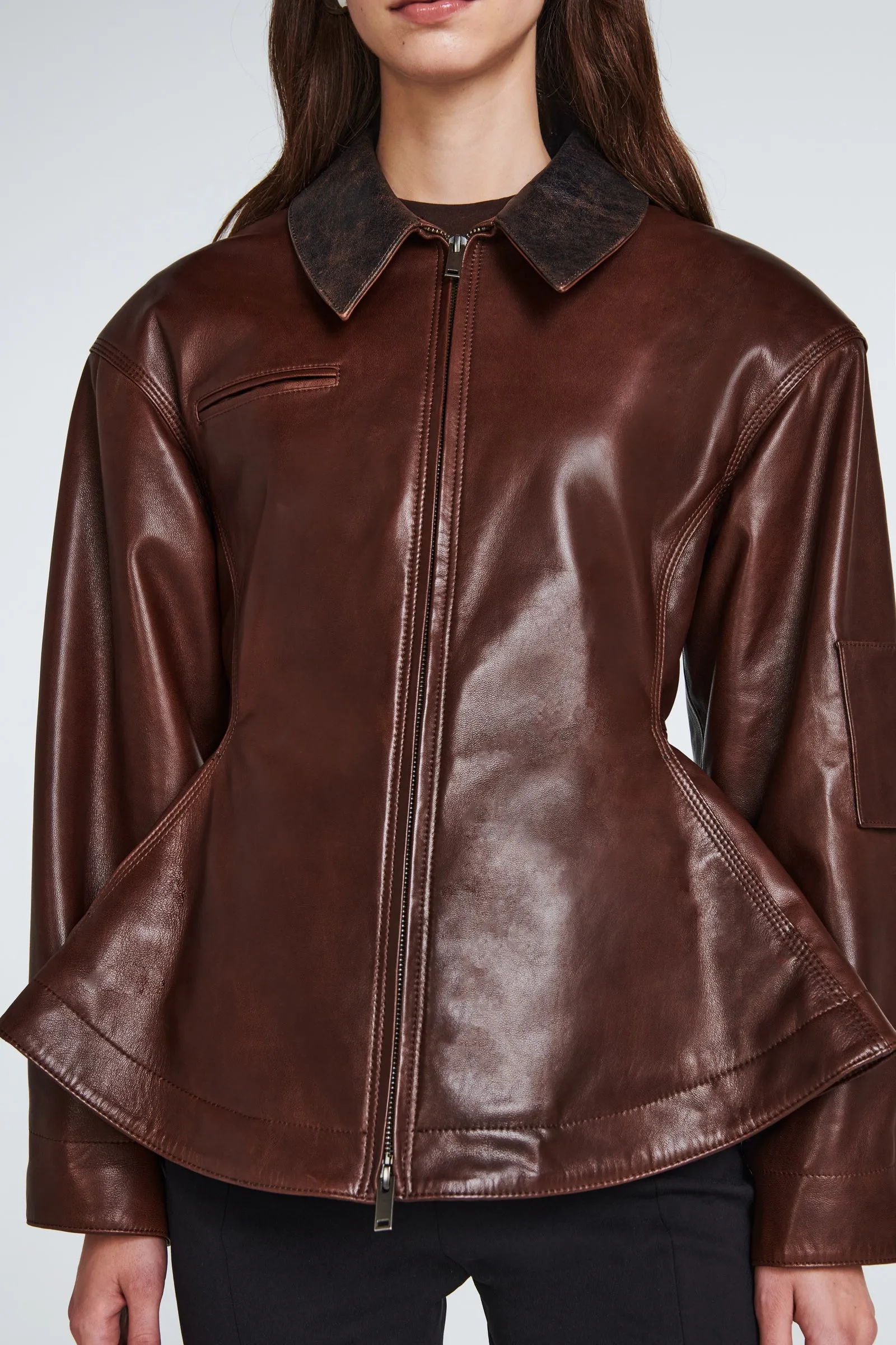 Bernadette Leather Jacket sold by DUCIE product image thumbnail 3
