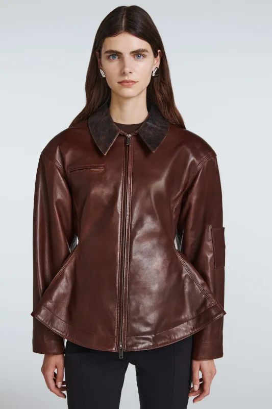 Bernadette Leather Jacket made by DUCIE