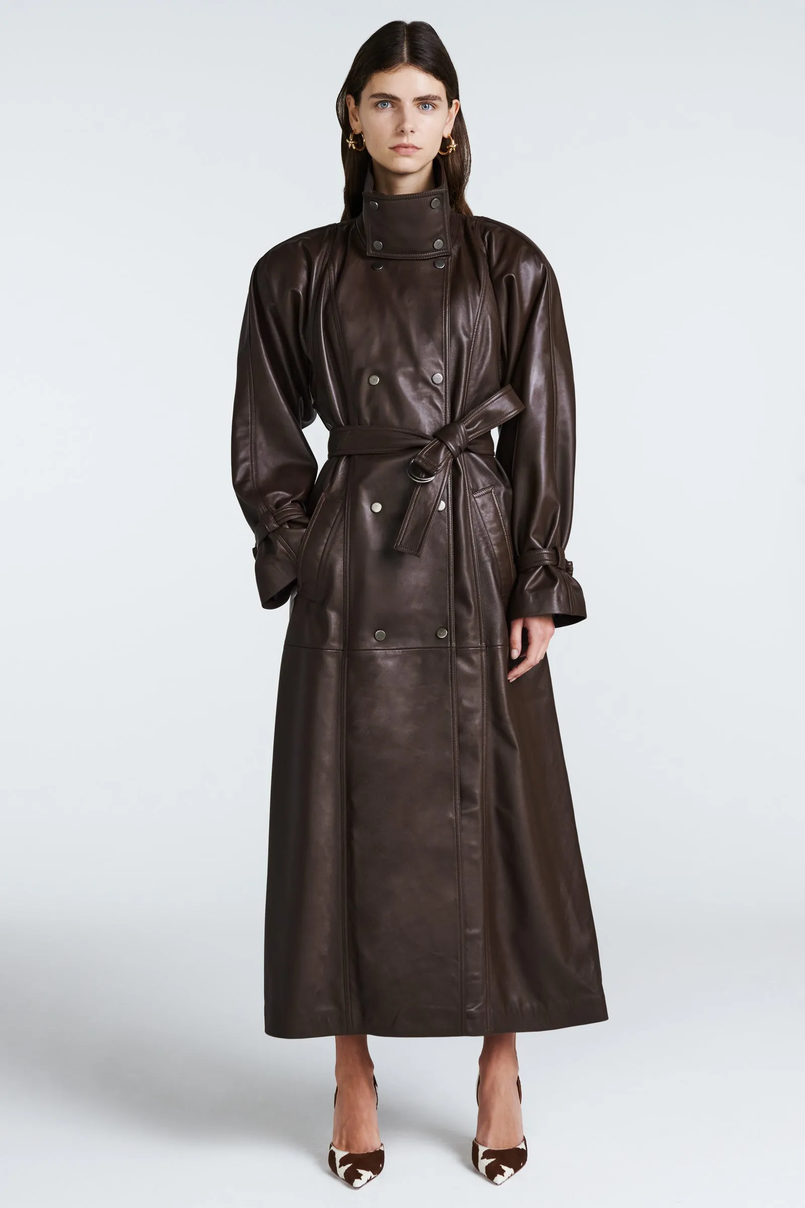 Ivy Leather Trench Coat sold by DUCIE product image thumbnail 2