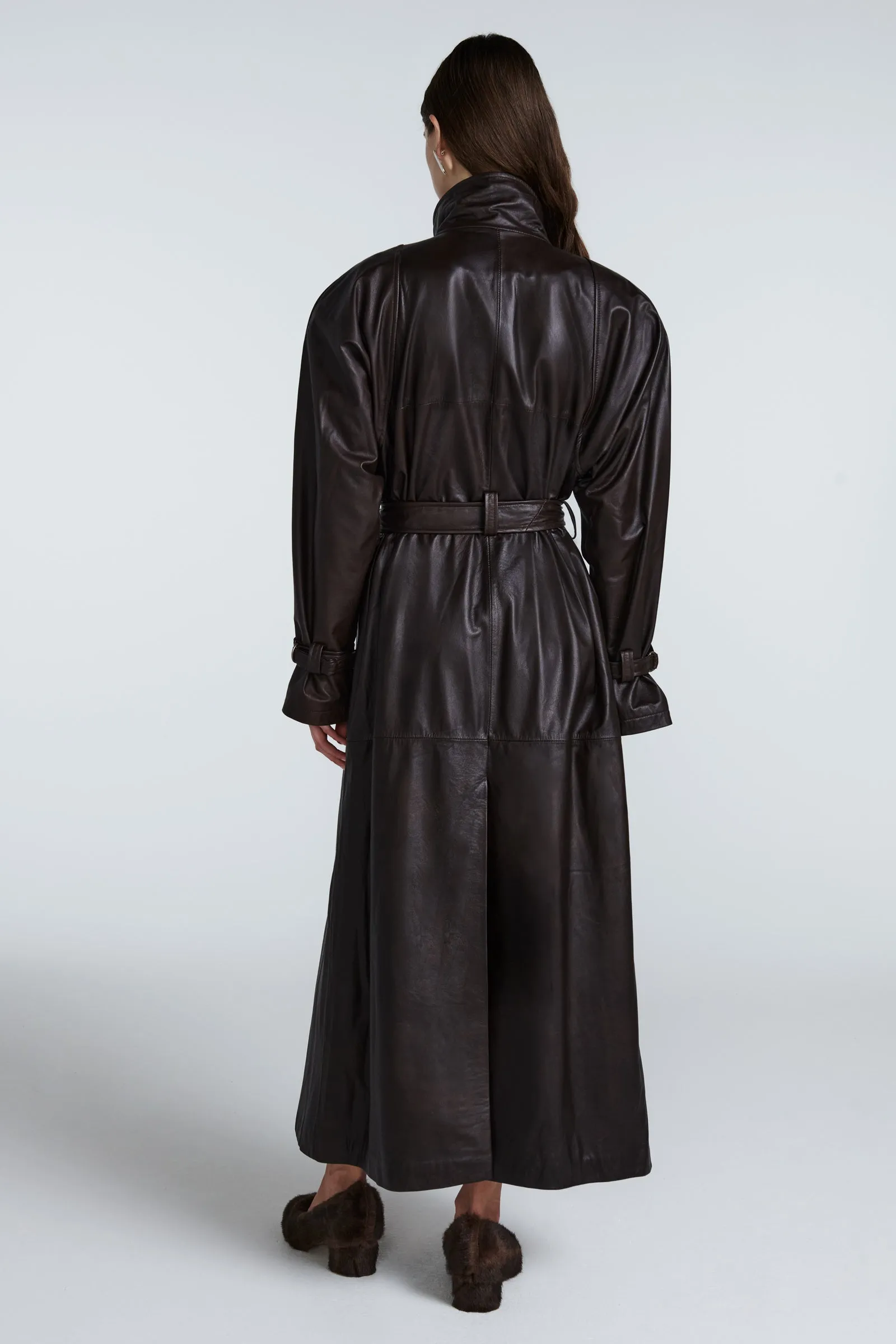 Ivy Leather Trench Coat sold by DUCIE product image thumbnail 5