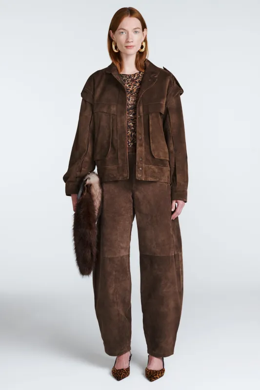 Frida Suede Bomber sold by DUCIE