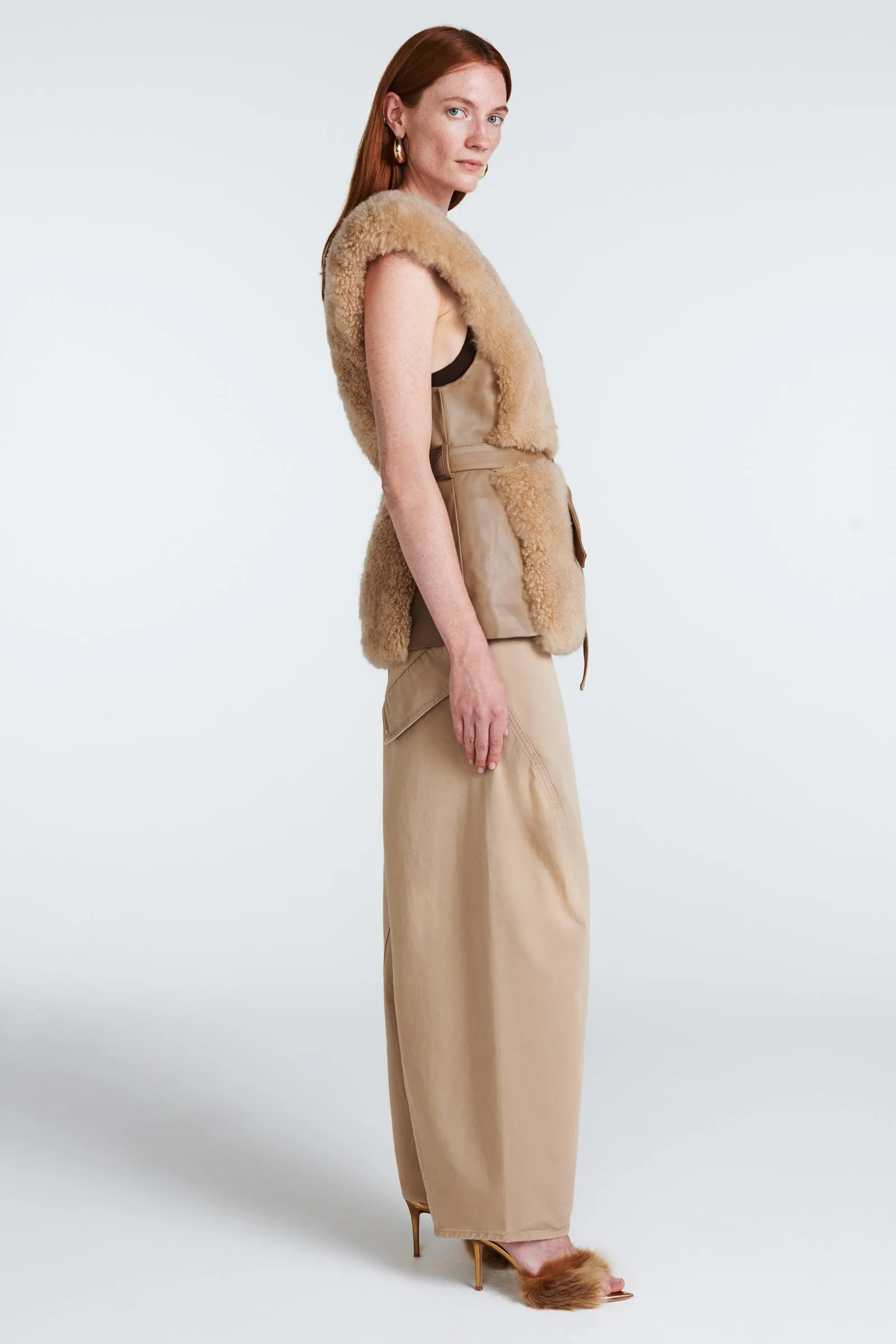 Eva Shearling Gilet sold by DUCIE product image thumbnail 4