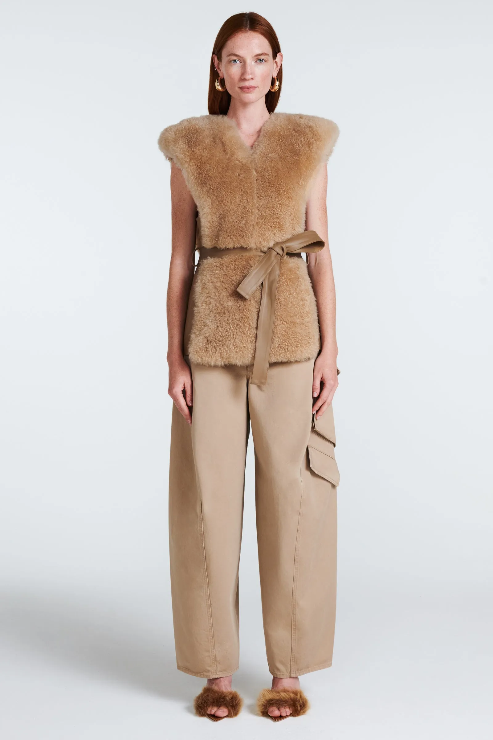 Eva Shearling Gilet sold by DUCIE product image thumbnail 2