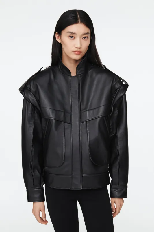 Frida Leather Bomber sold by DUCIE