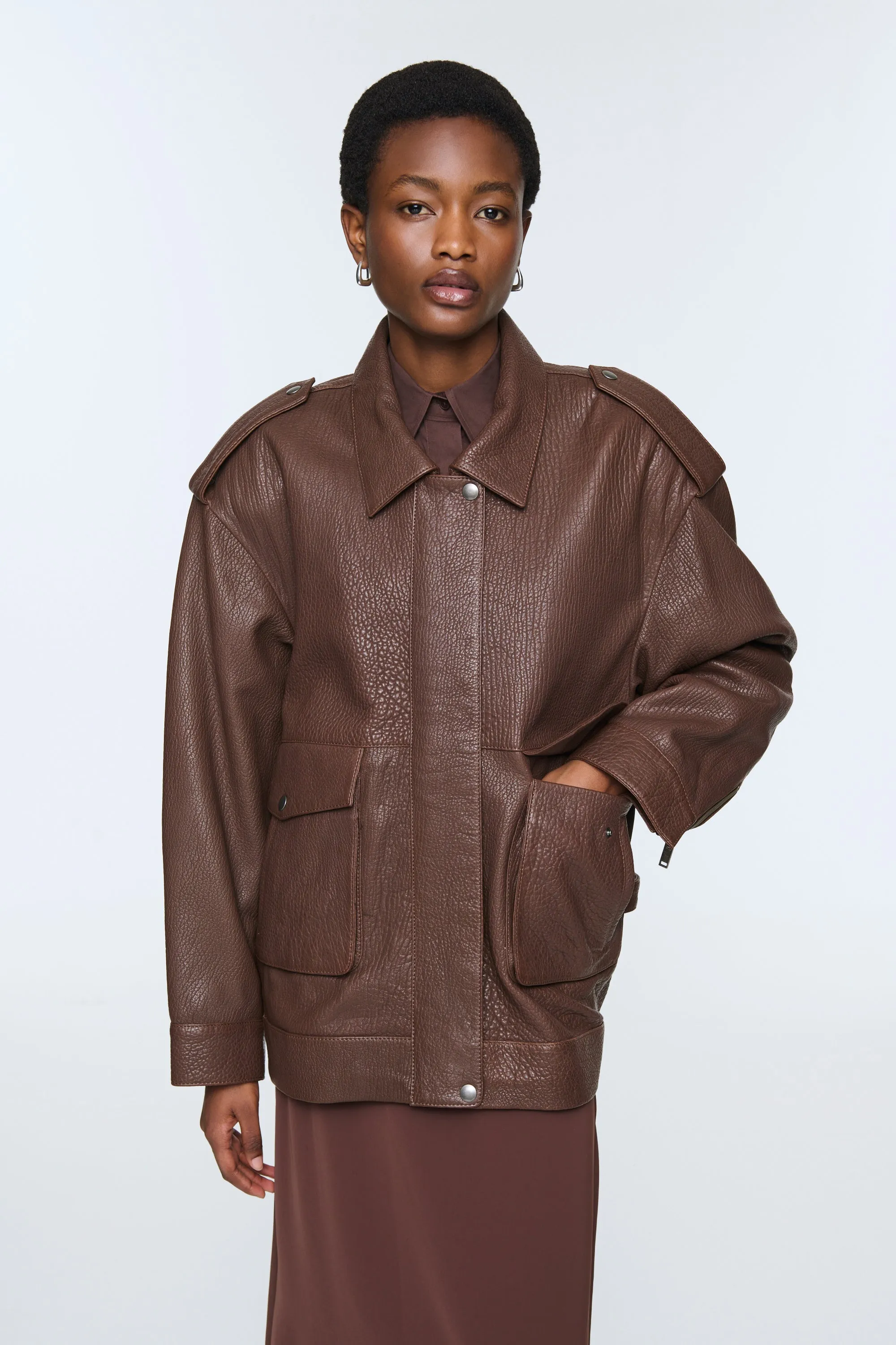 Opal Leather Jacket sold by DUCIE product image thumbnail 4