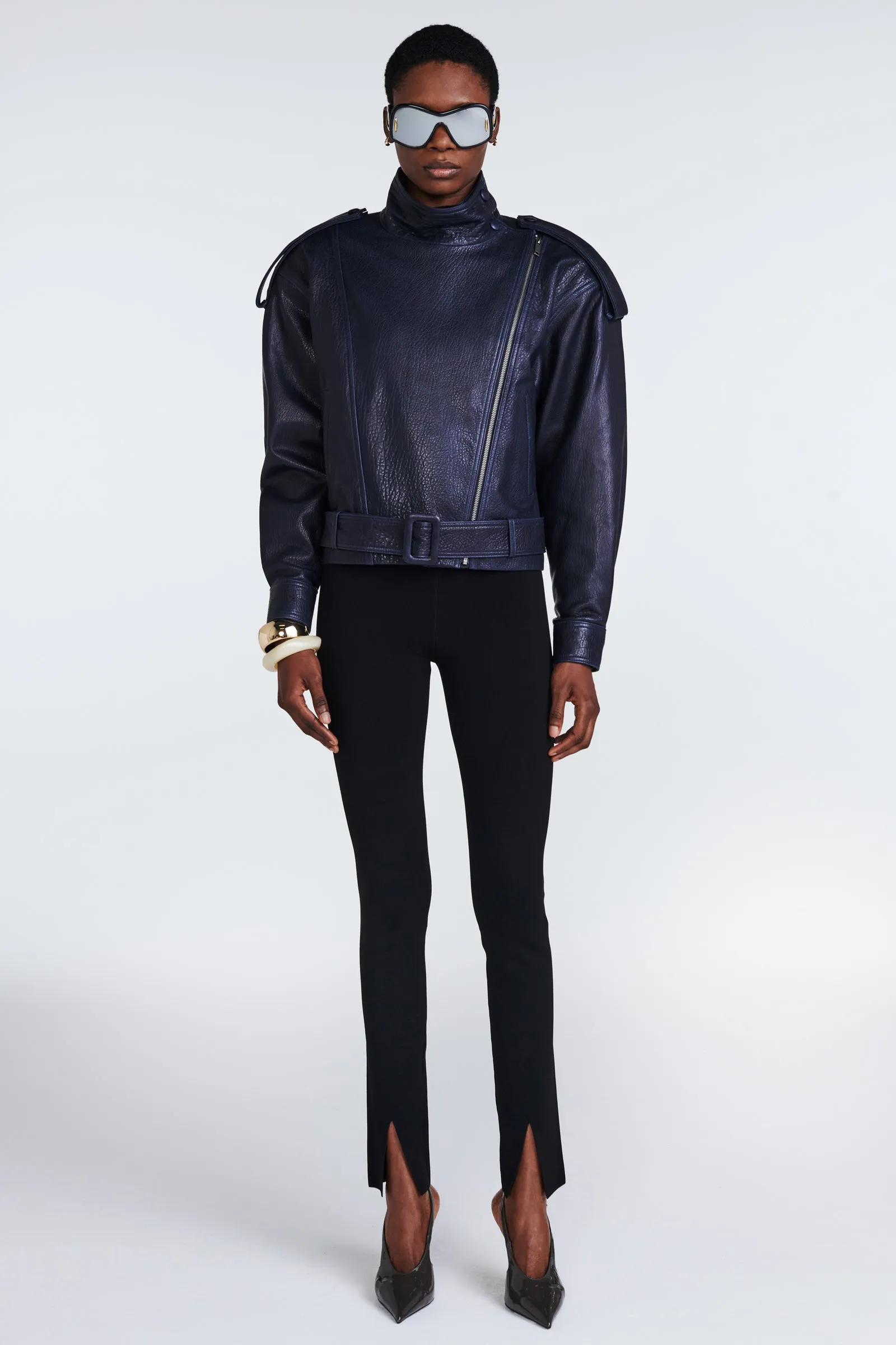 Serpa Grained Leather Jacket sold by DUCIE product image thumbnail 2