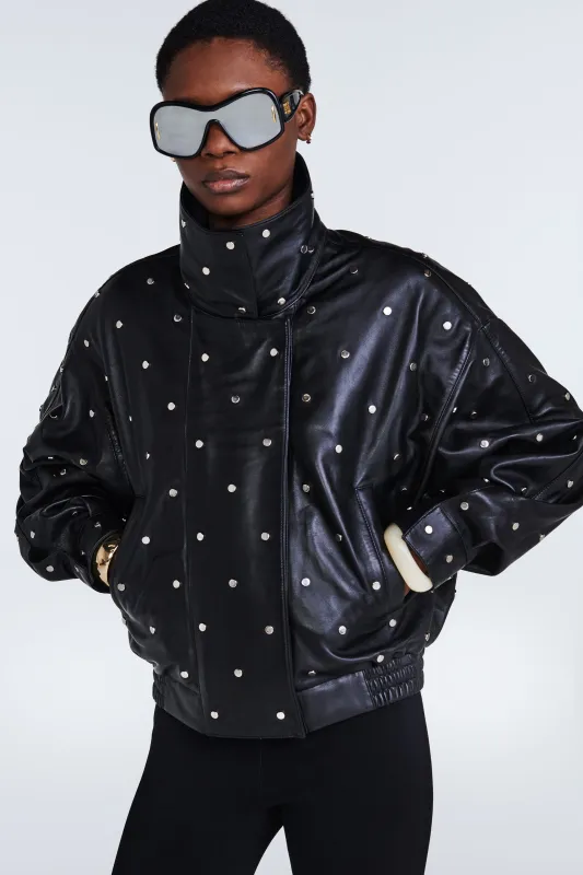 Jasmine Leather Jacket sold by DUCIE